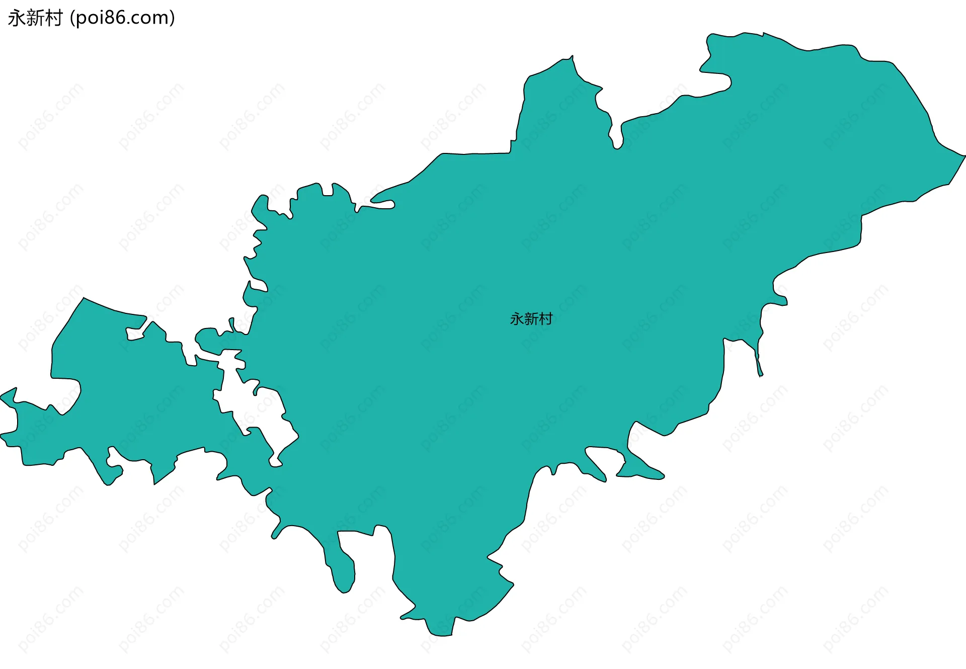 永新村边界地图