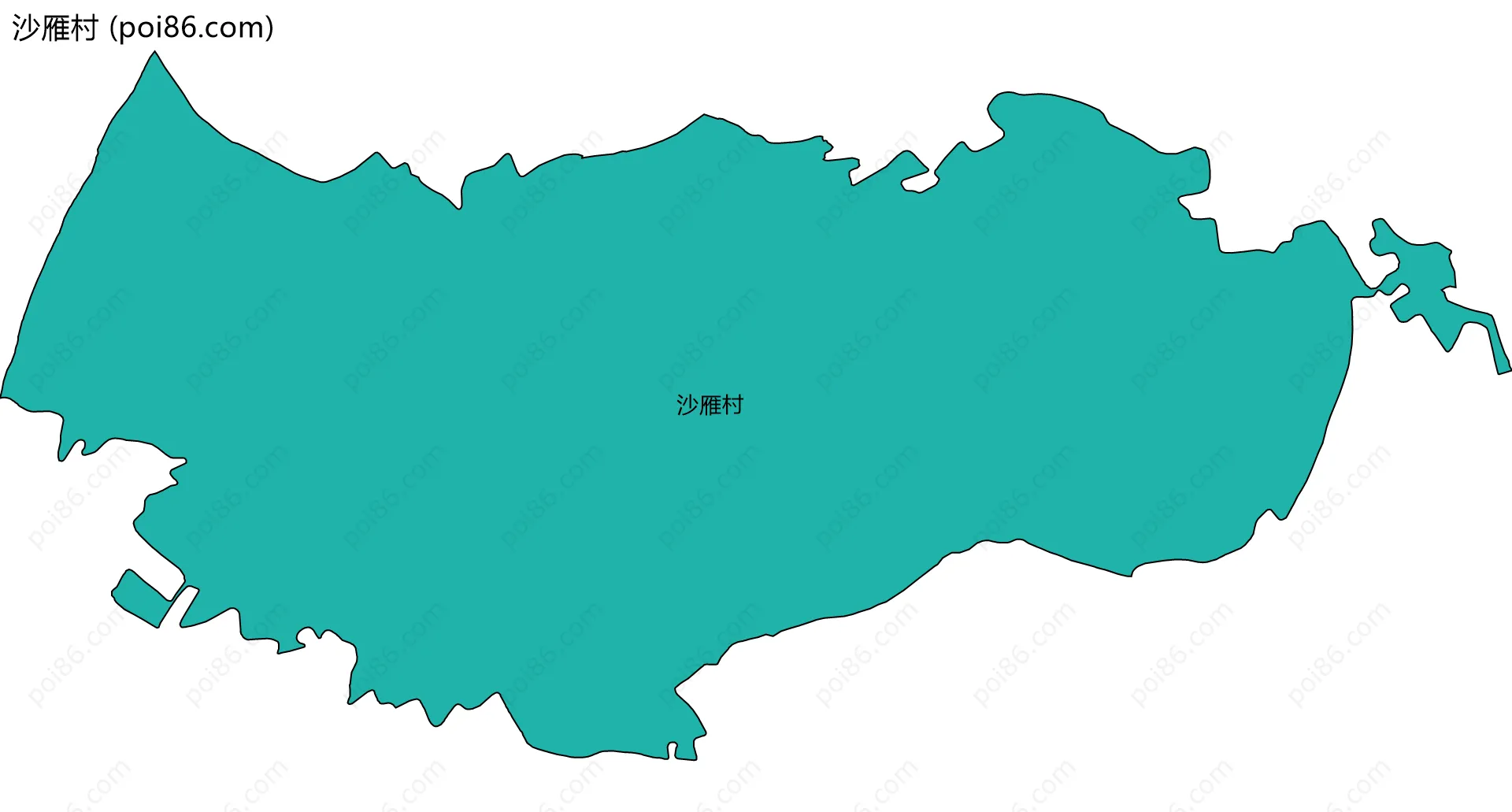 沙雁村边界地图