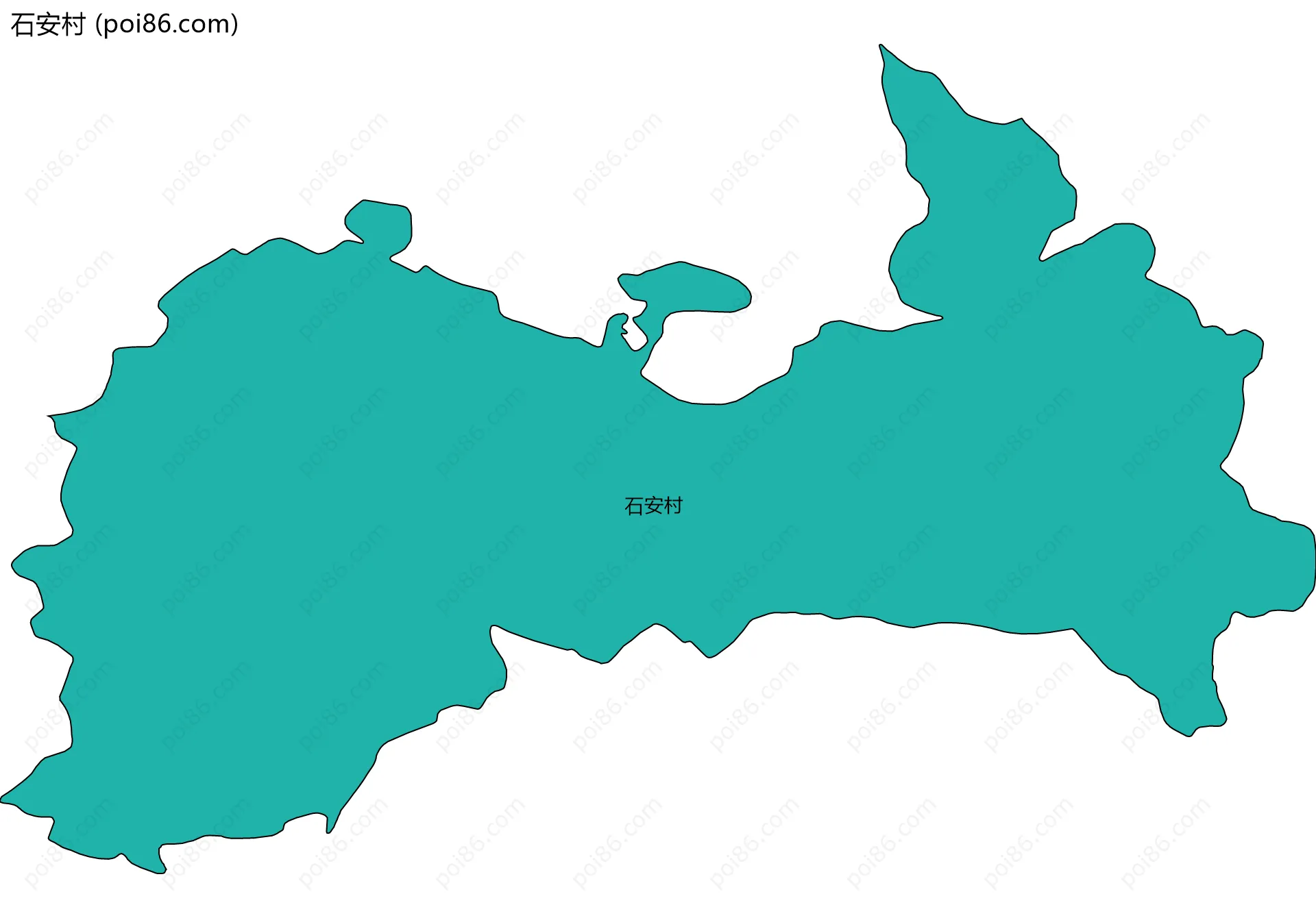石安村边界地图