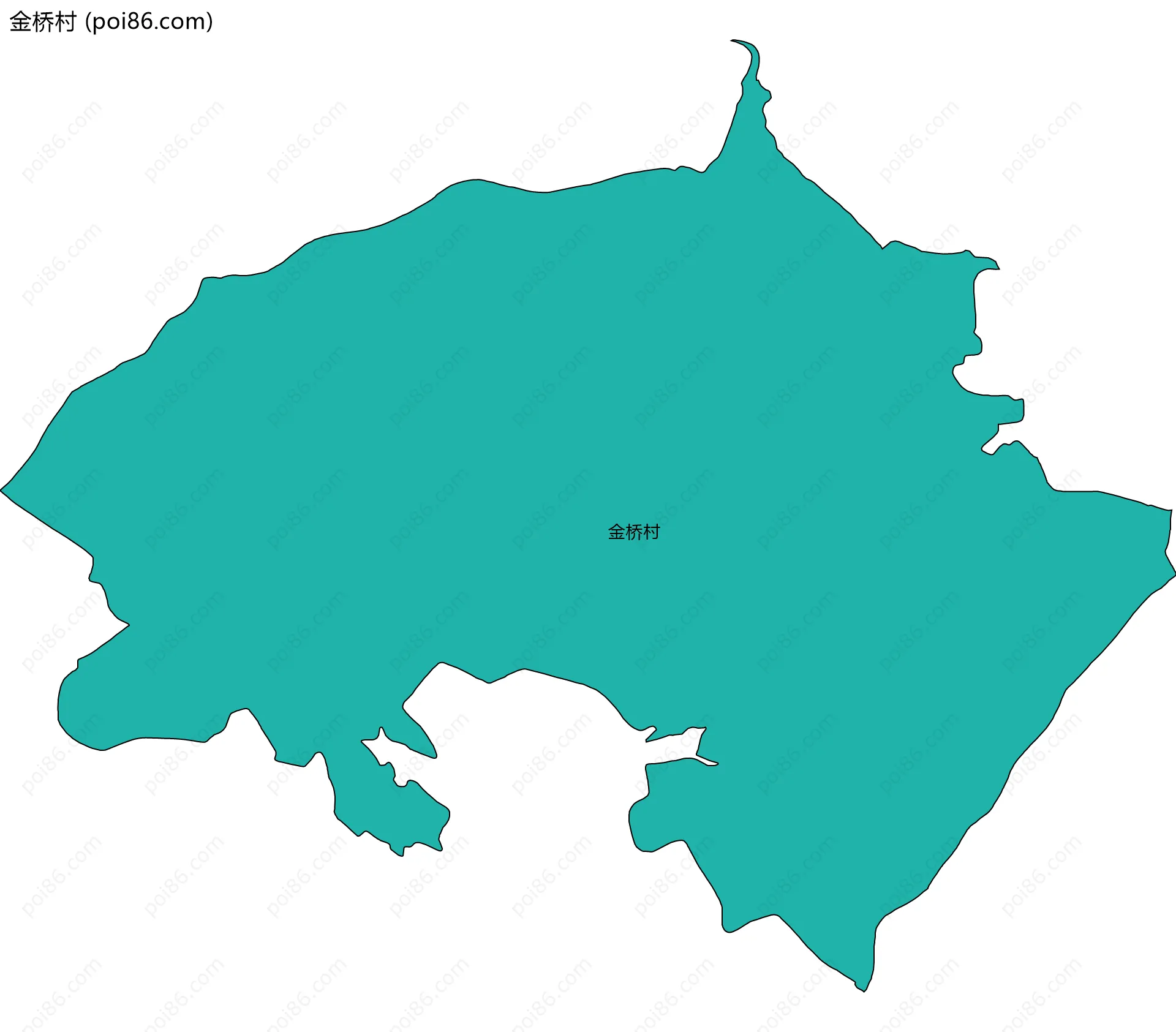 金桥村边界地图
