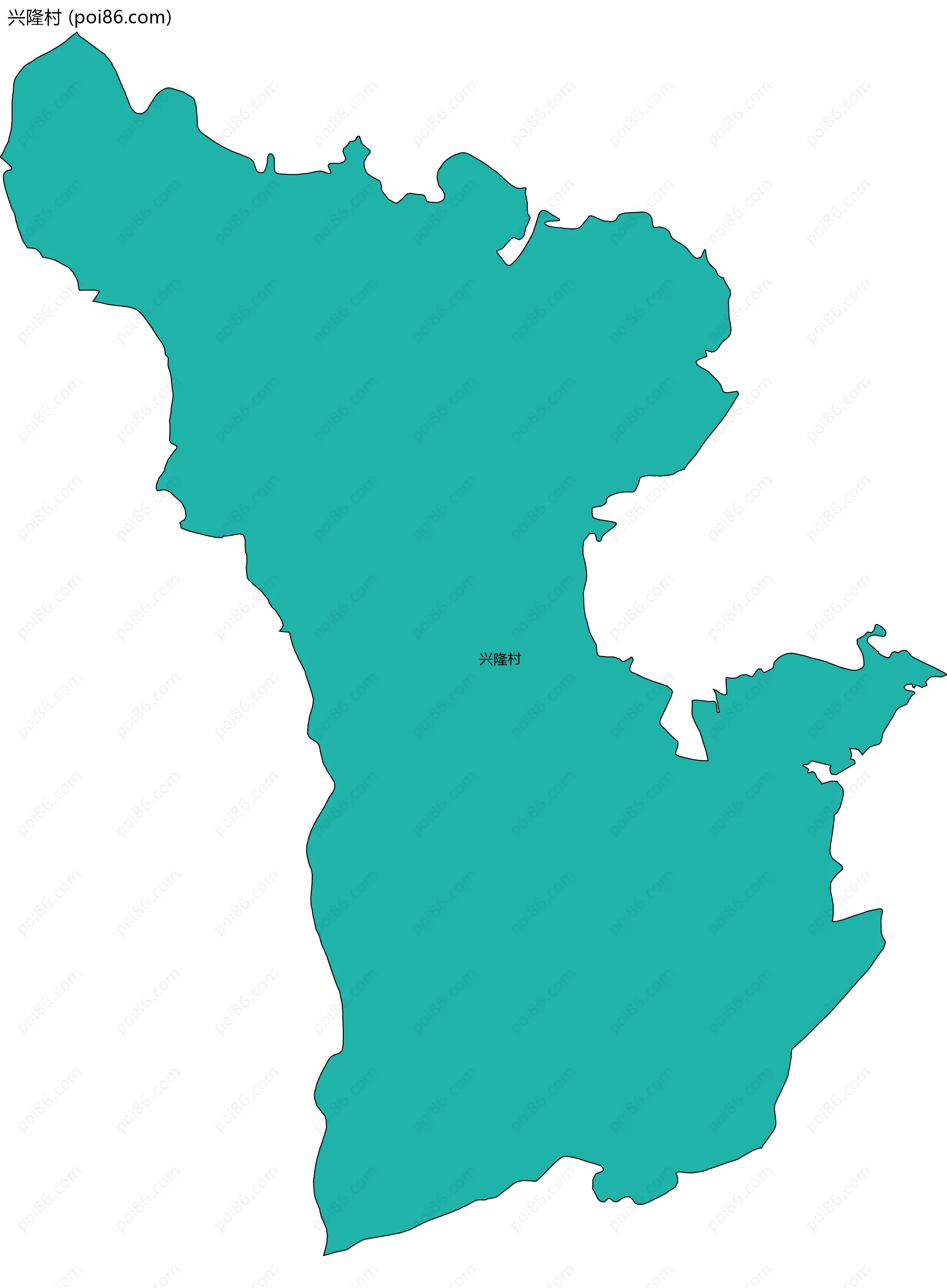 兴隆村边界地图