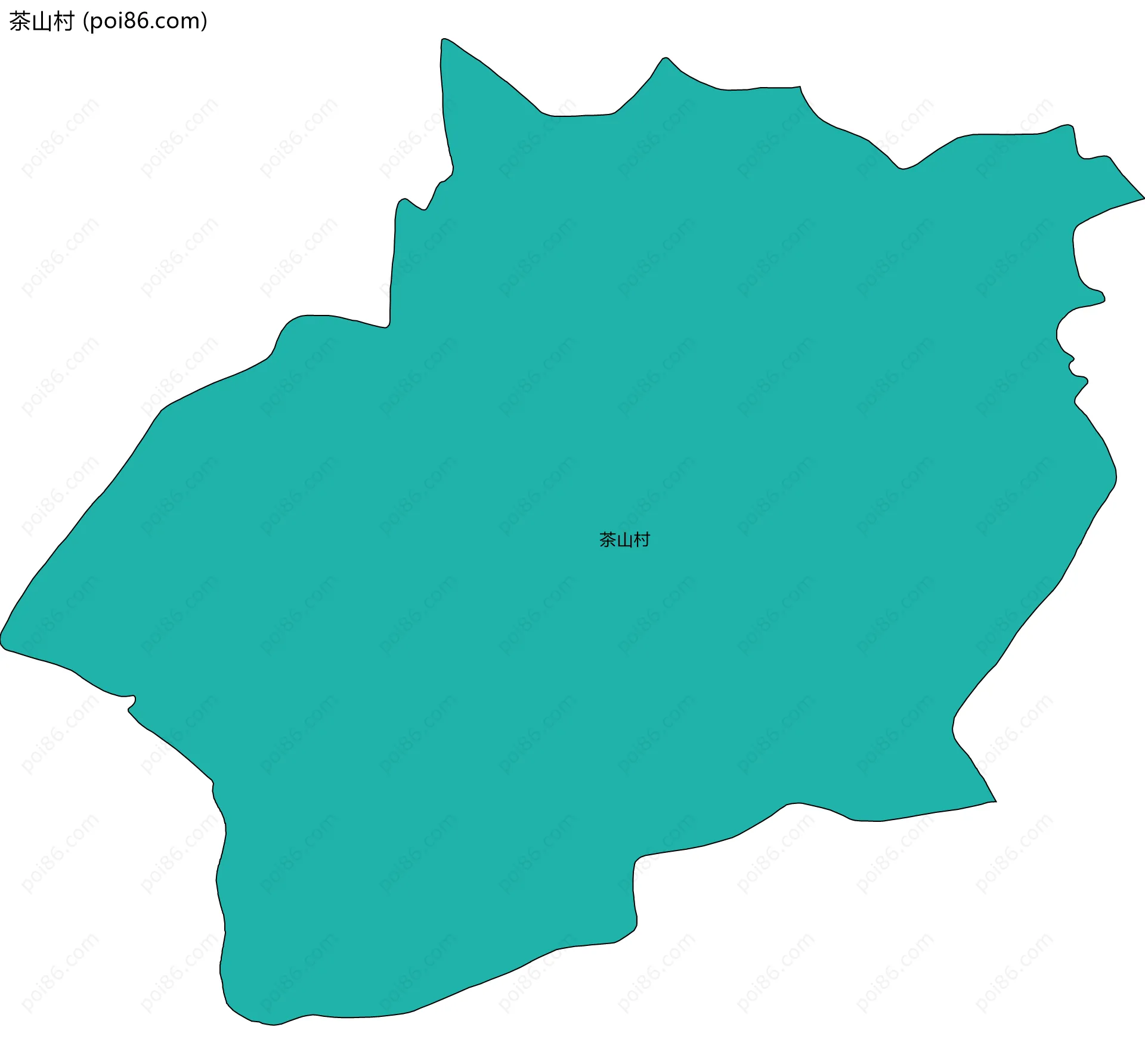 茶山村边界地图