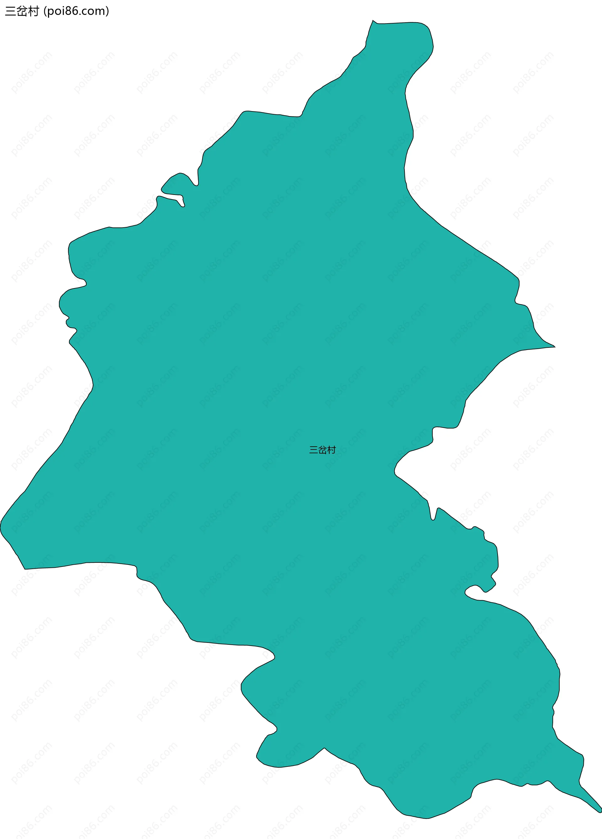 三岔村边界地图