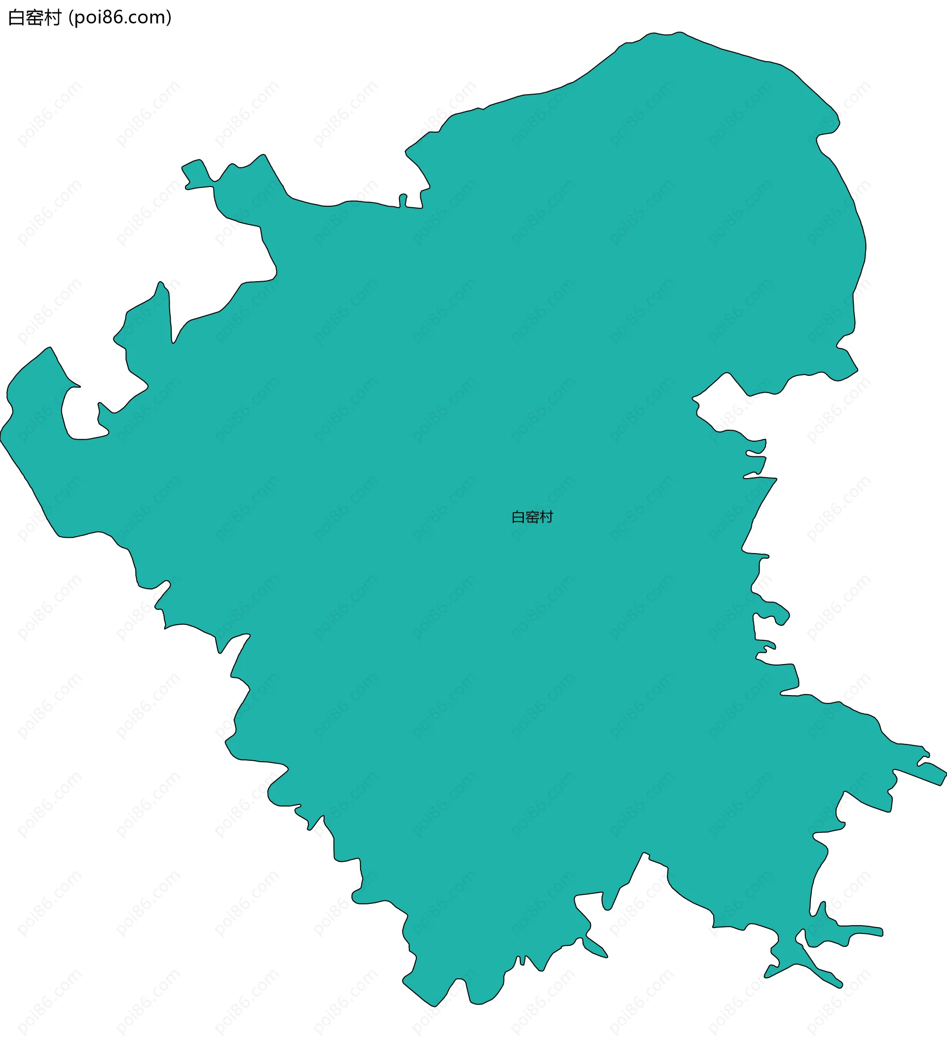 白窑村边界地图