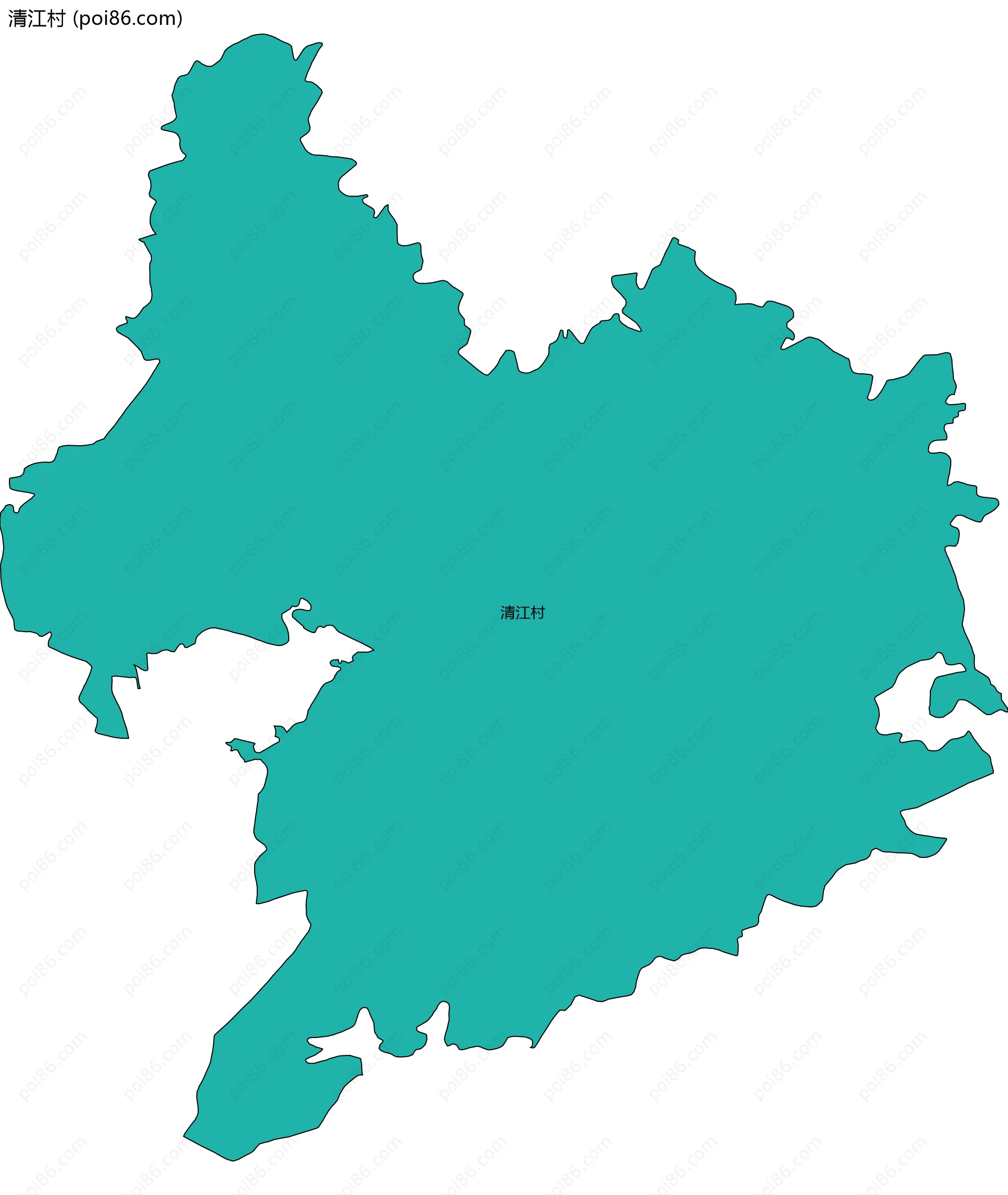 清江村边界地图