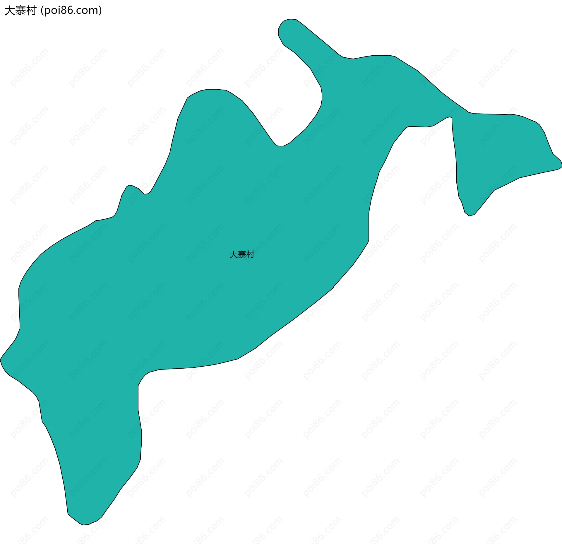 大寨村边界地图