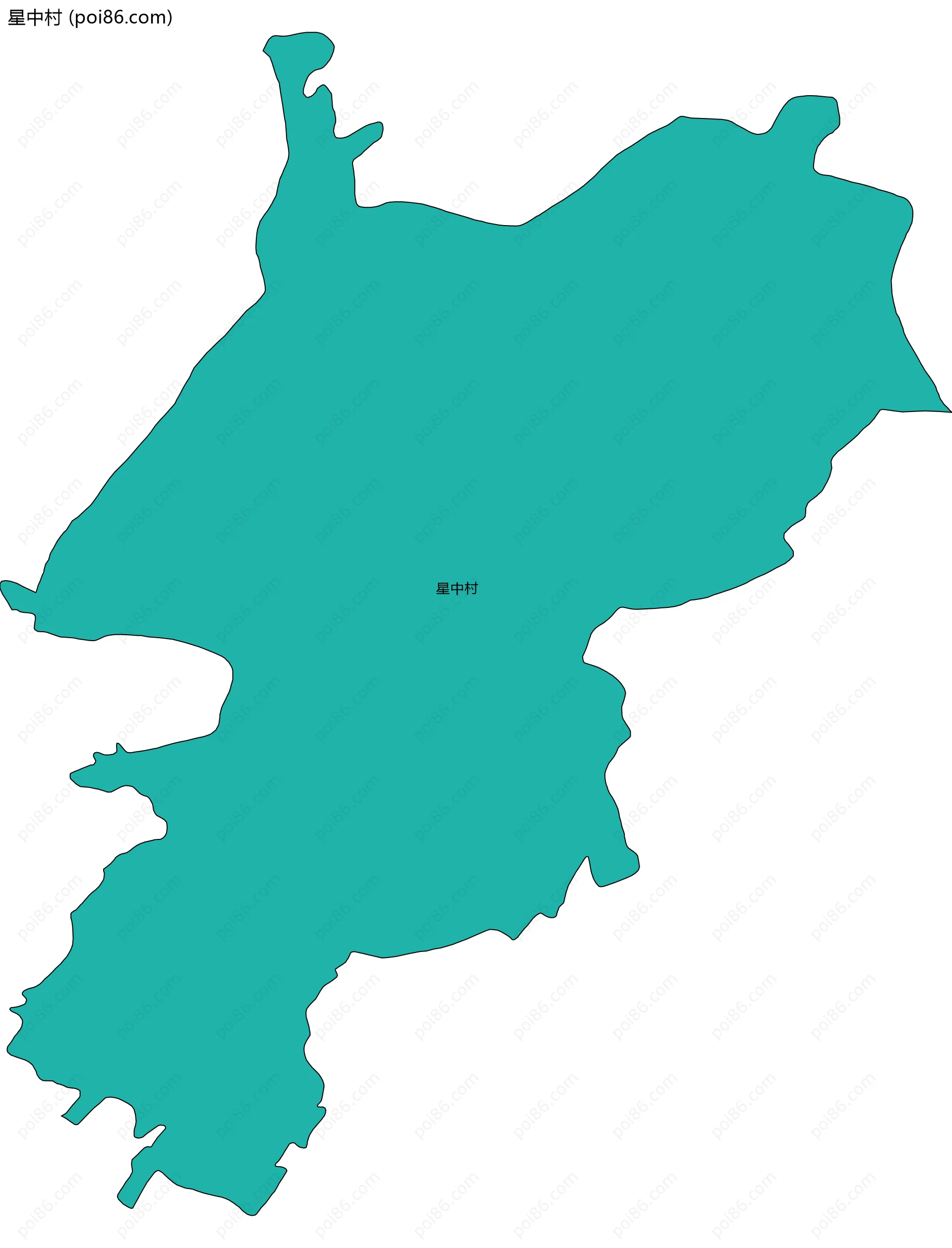 星中村边界地图