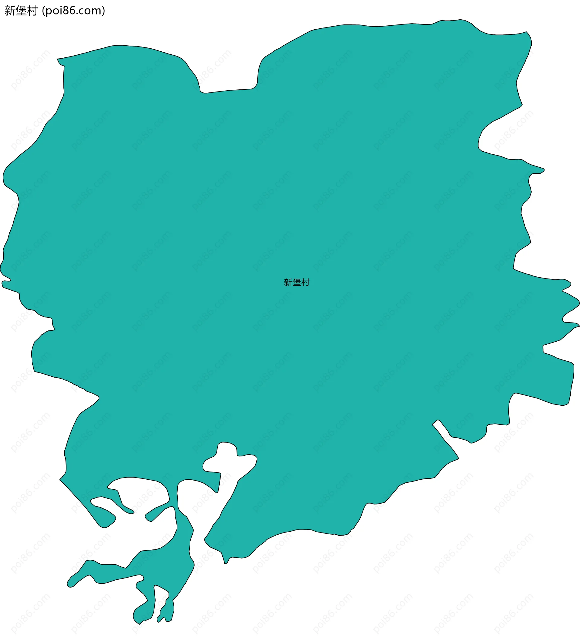 新堡村边界地图