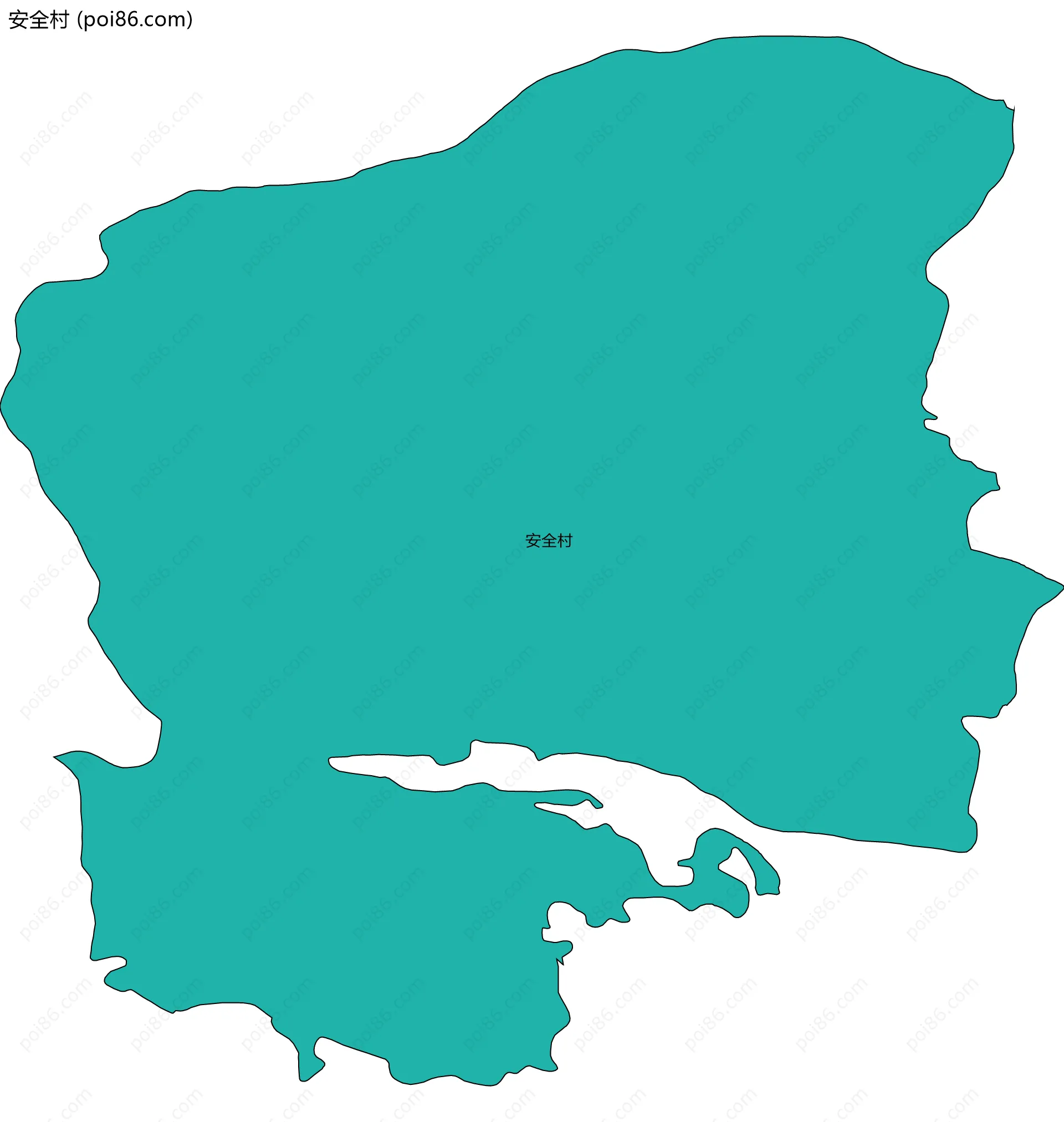 安全村边界地图