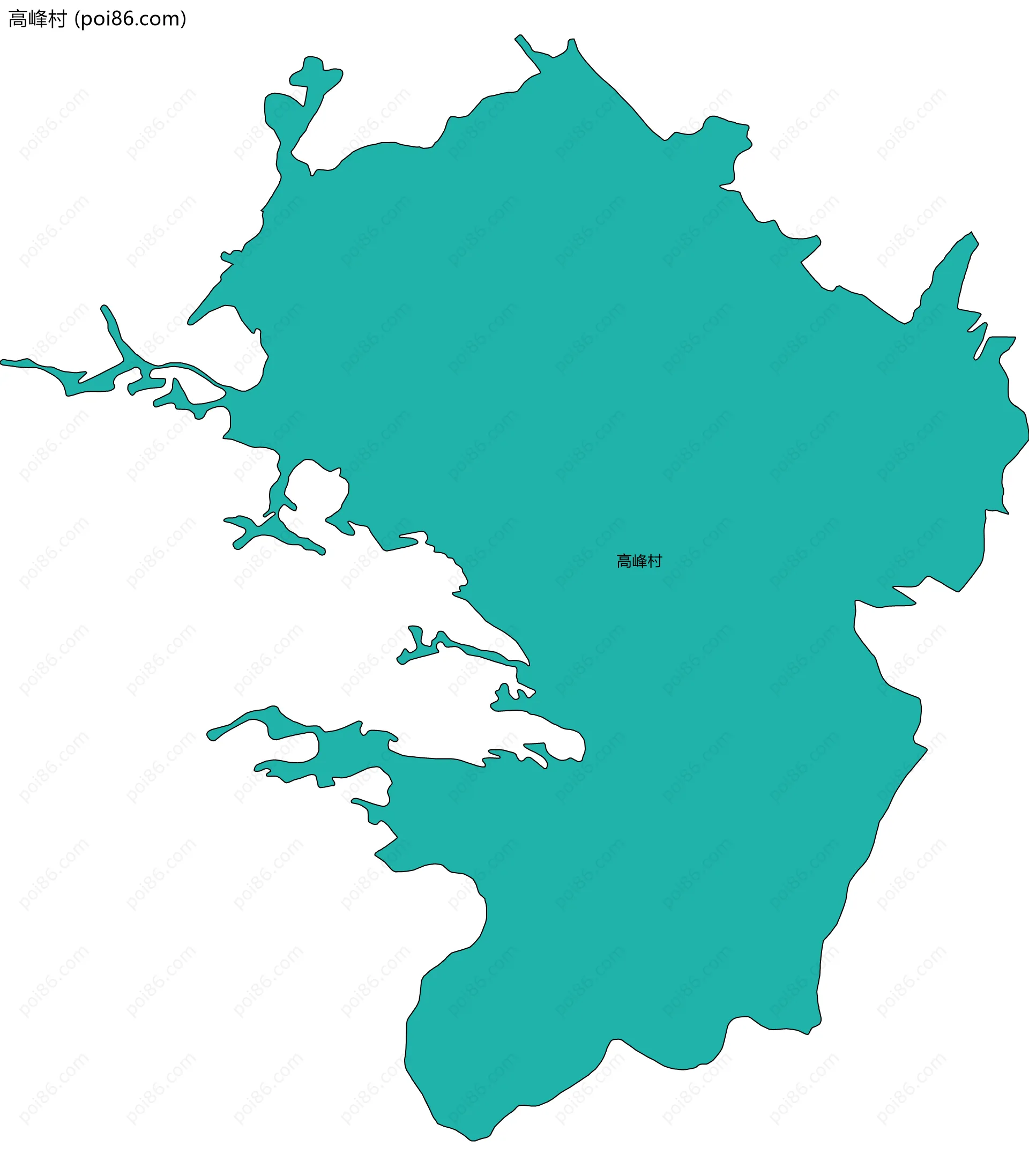 高峰村边界地图