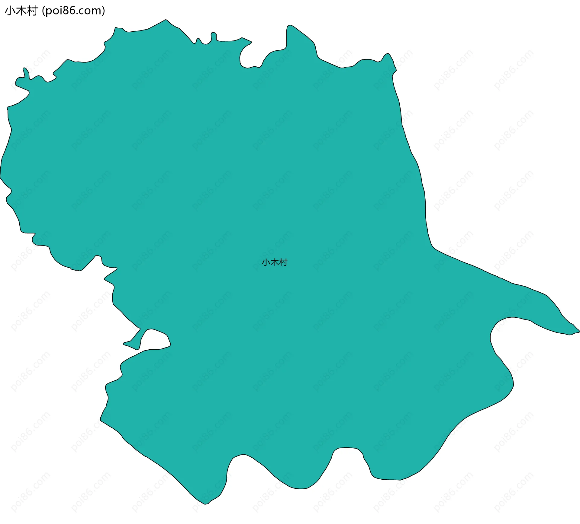 小木村边界地图