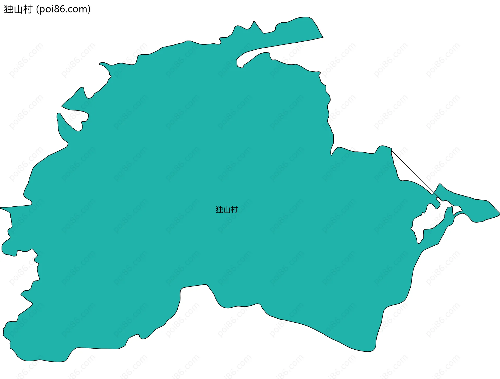 独山村边界地图