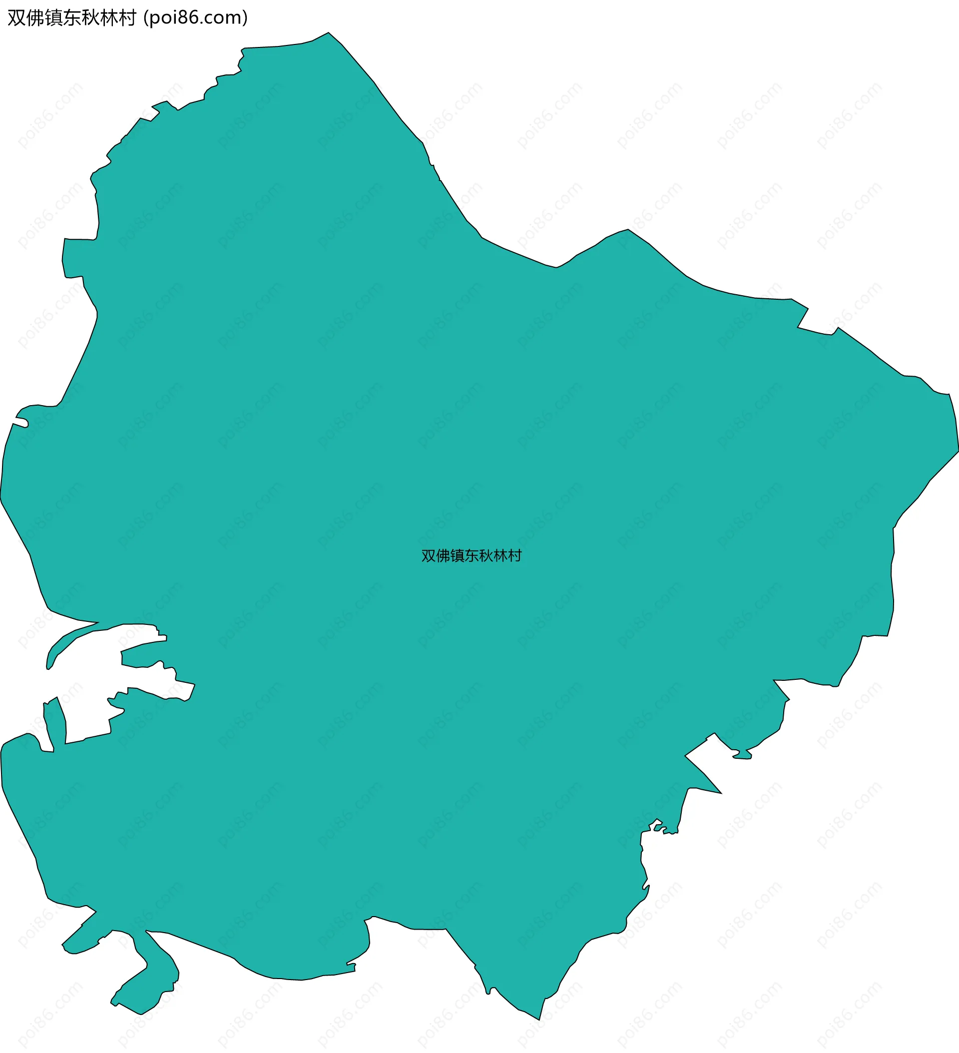 双佛镇东秋林村边界地图