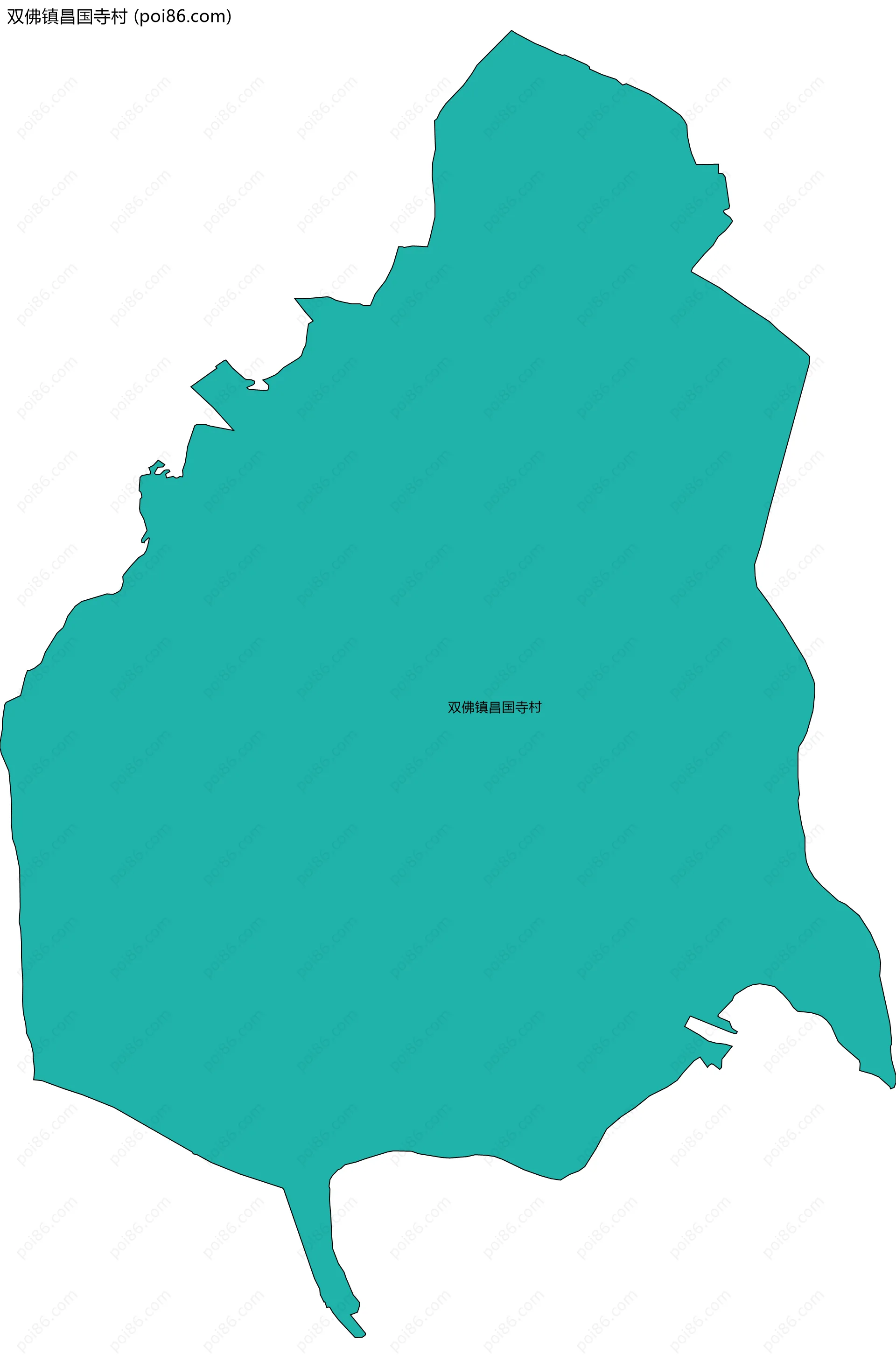 双佛镇昌国寺村边界地图