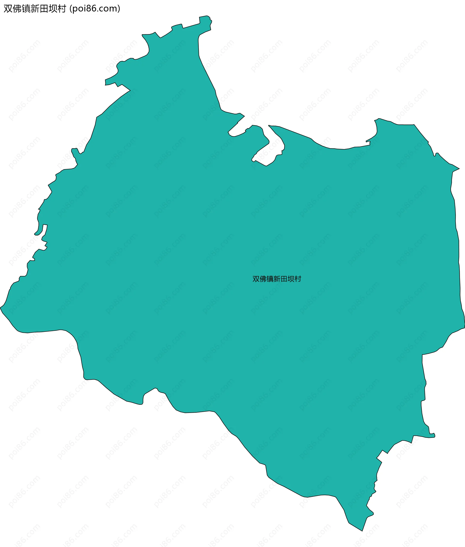 双佛镇新田坝村边界地图