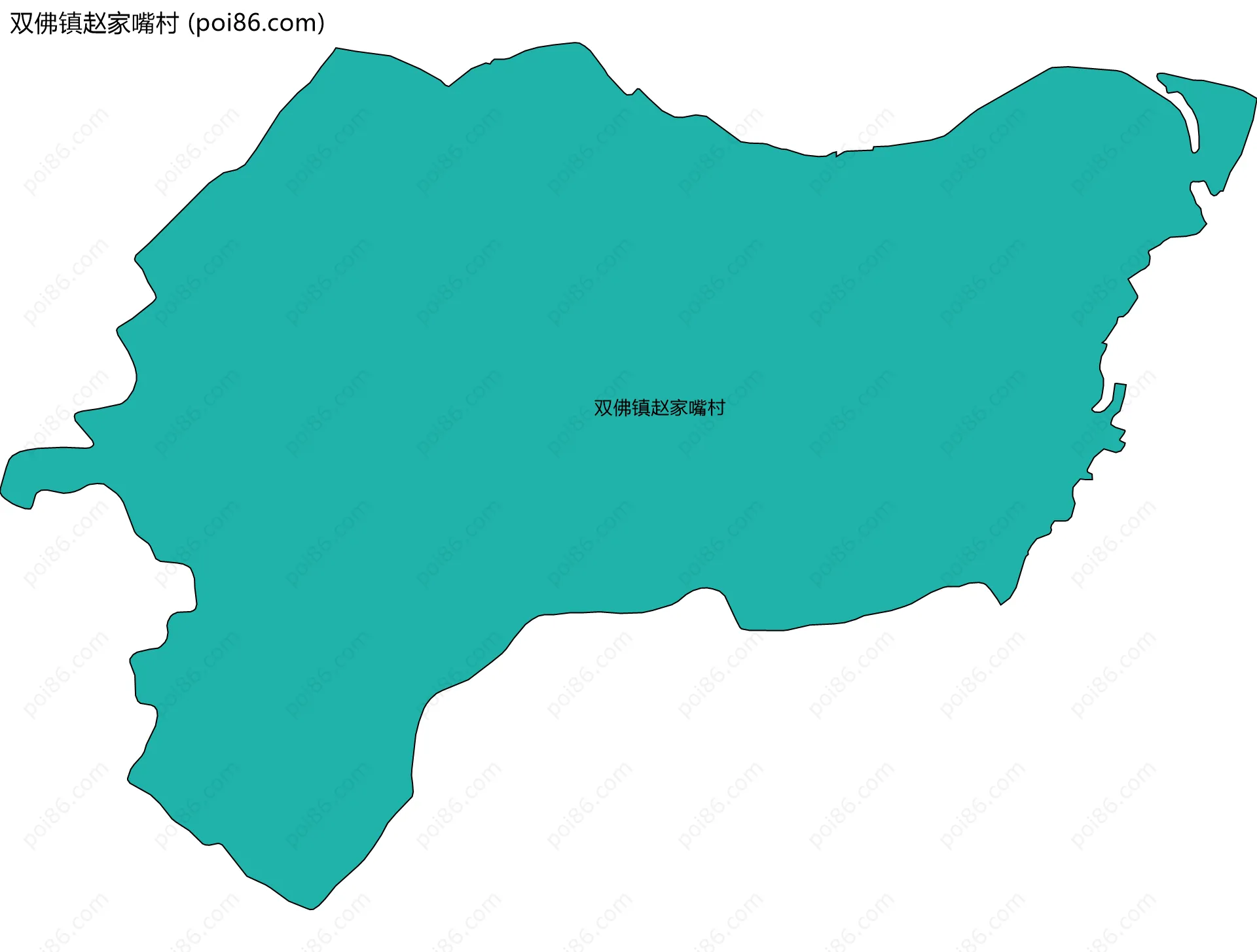 双佛镇赵家嘴村边界地图
