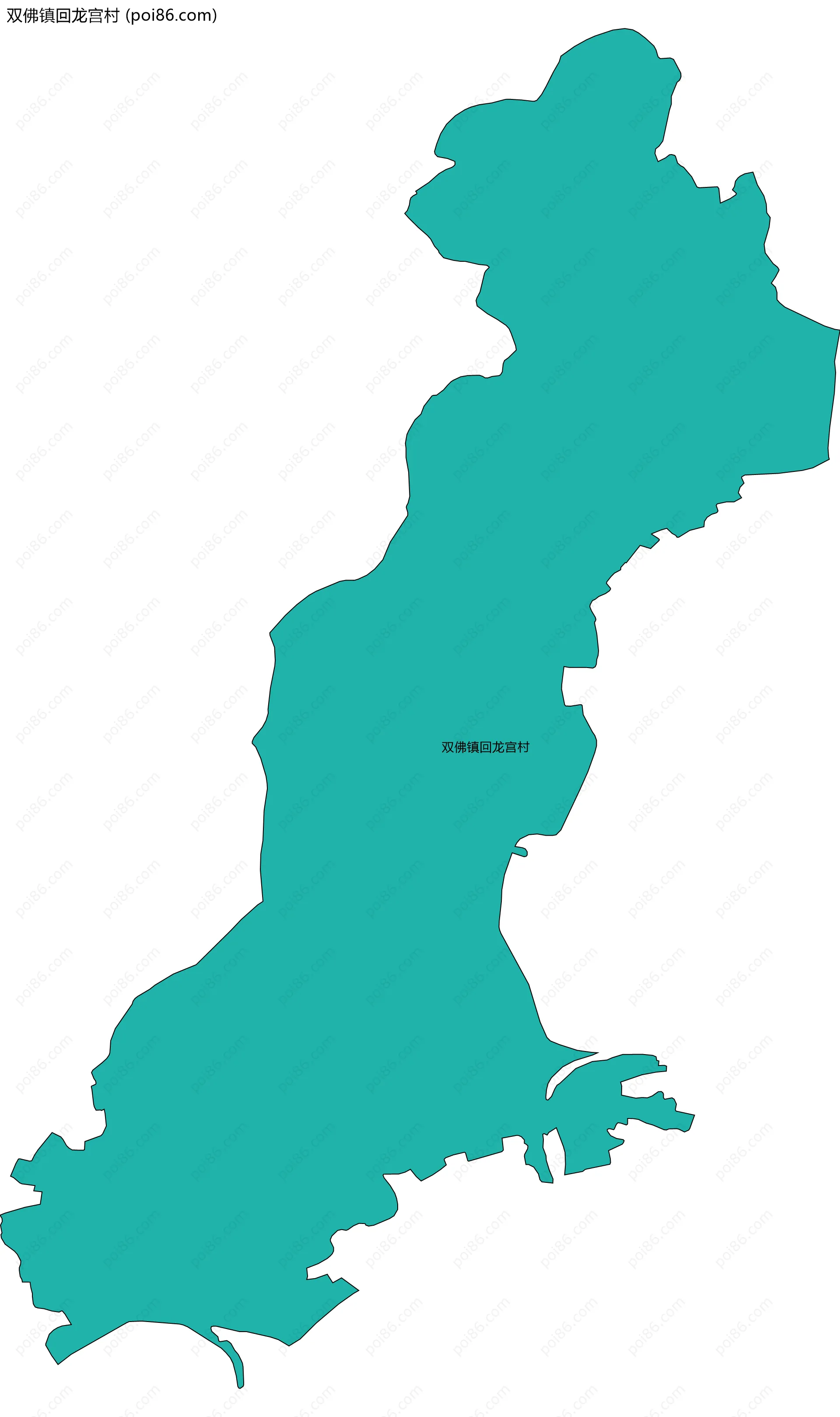 双佛镇回龙宫村边界地图