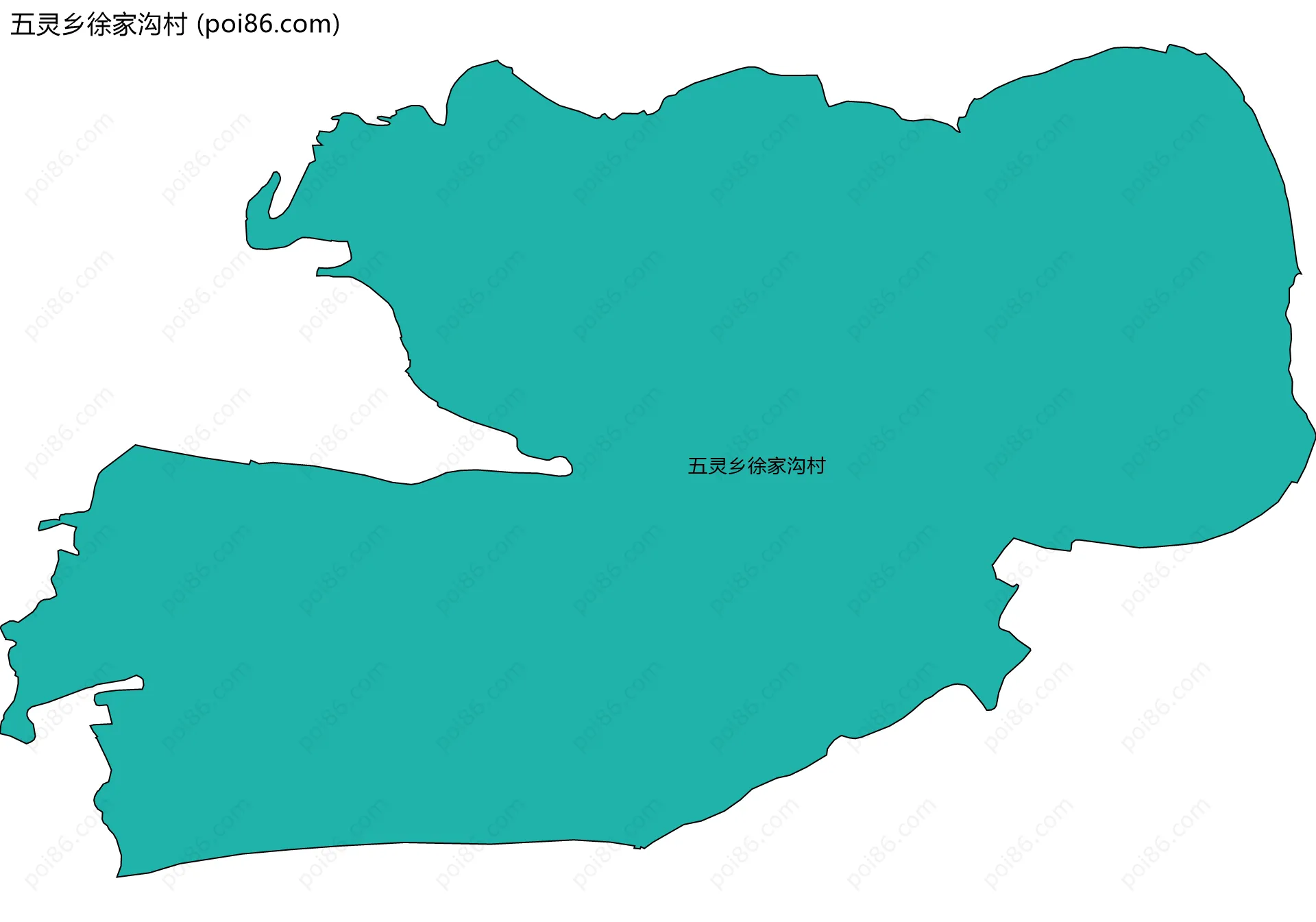 五灵乡徐家沟村边界地图