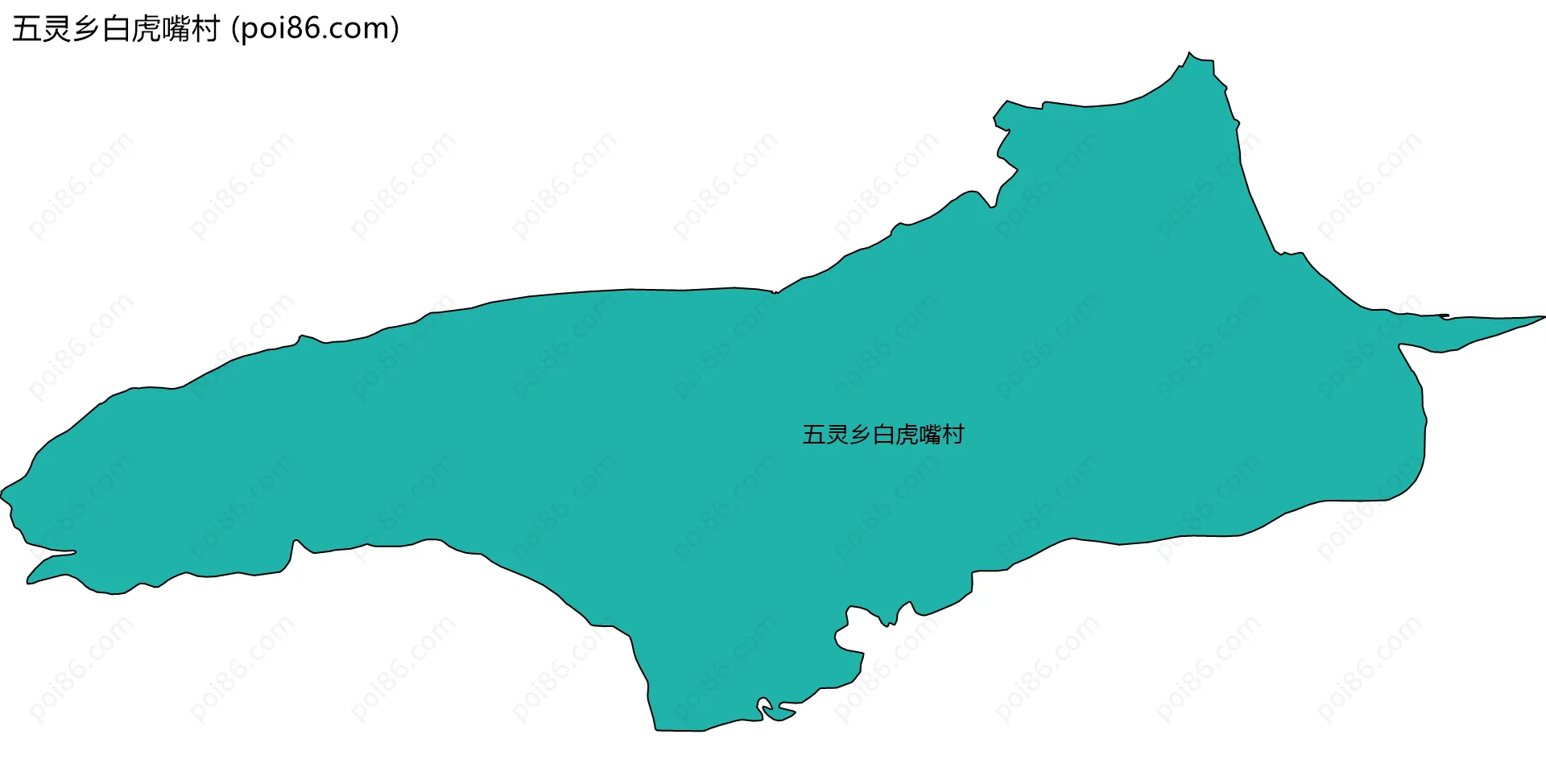 五灵乡白虎嘴村边界地图
