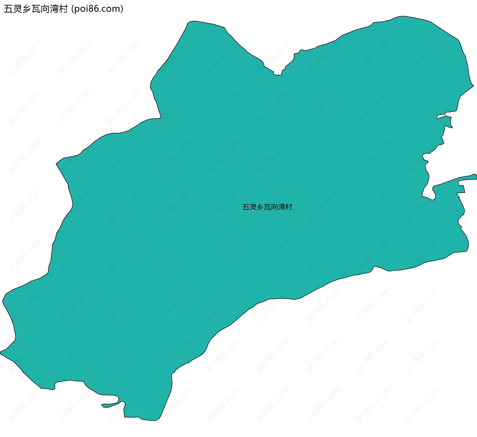 五灵乡瓦向湾村边界地图