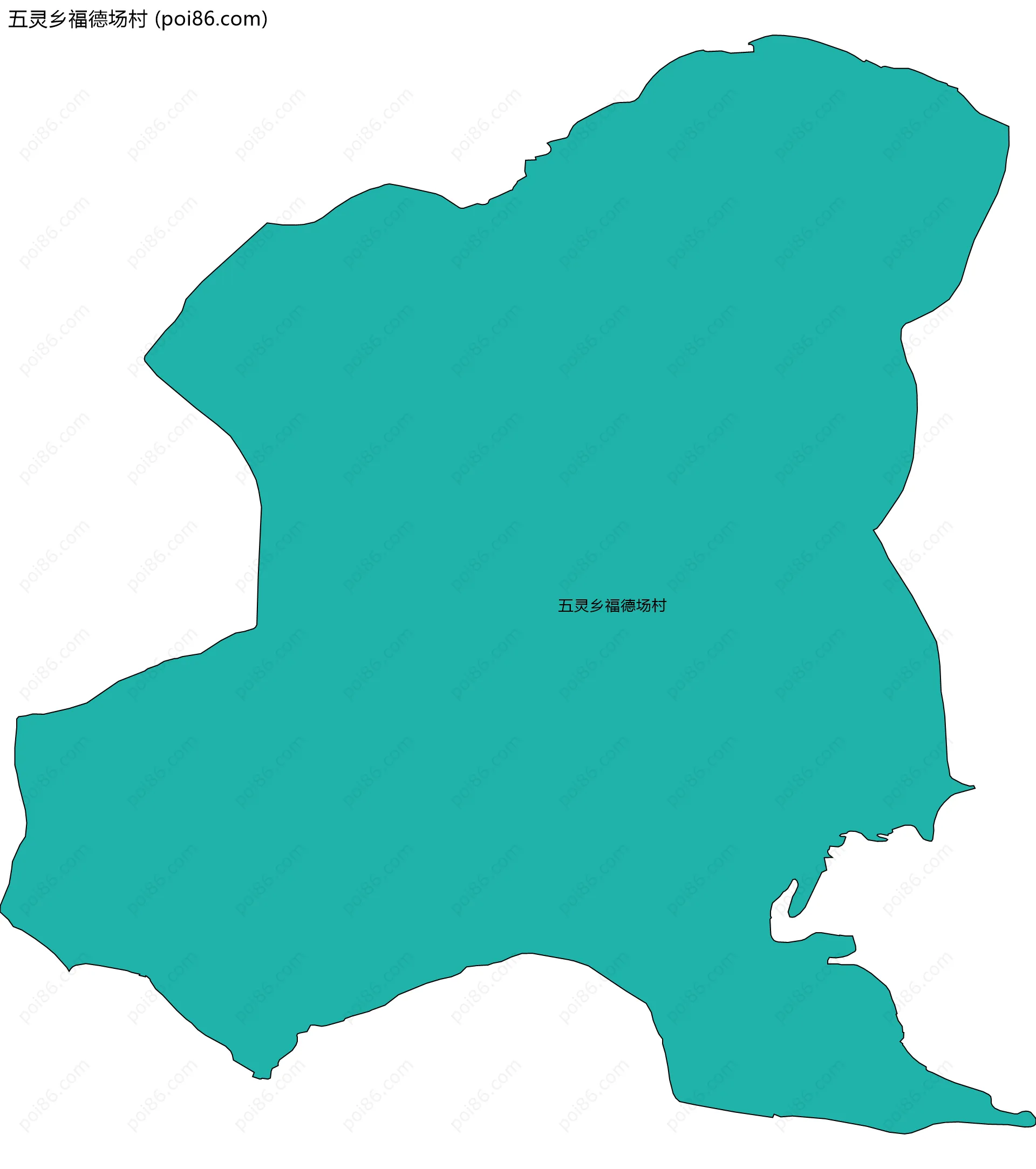 五灵乡福德场村边界地图