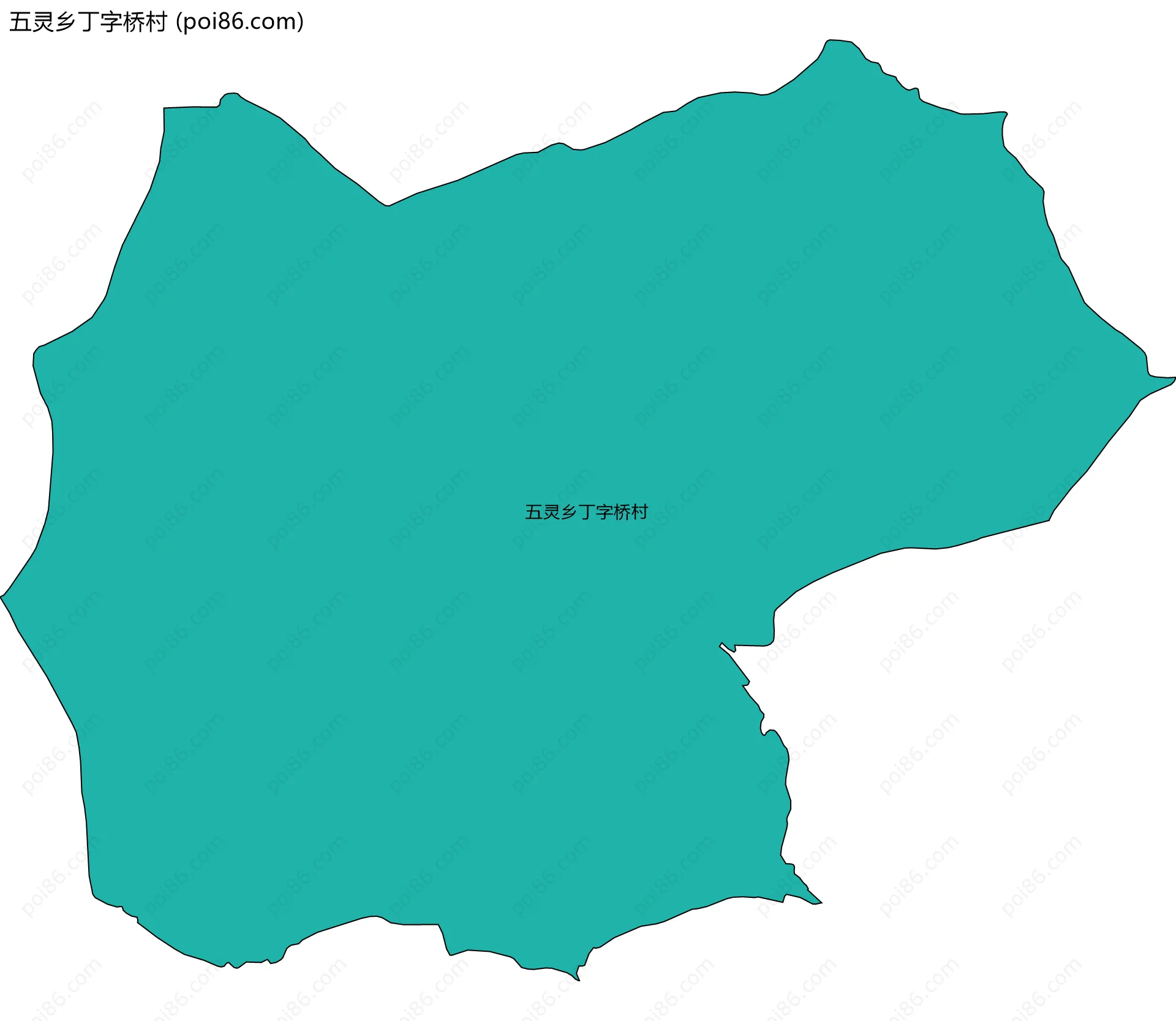 五灵乡丁字桥村边界地图