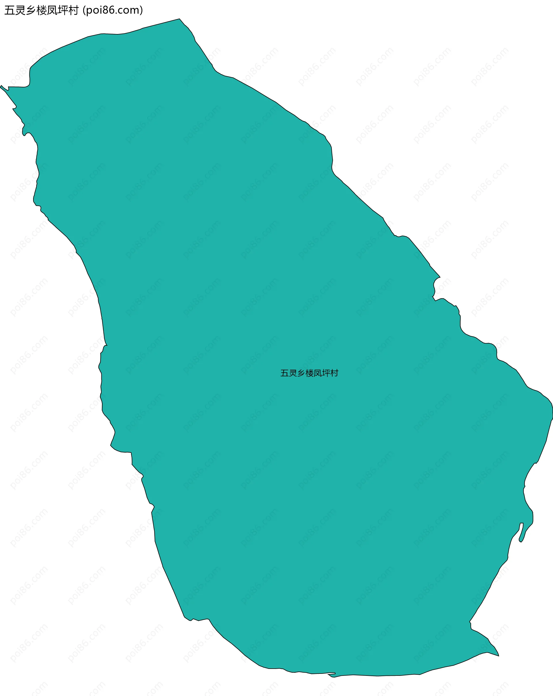 五灵乡楼凤坪村边界地图