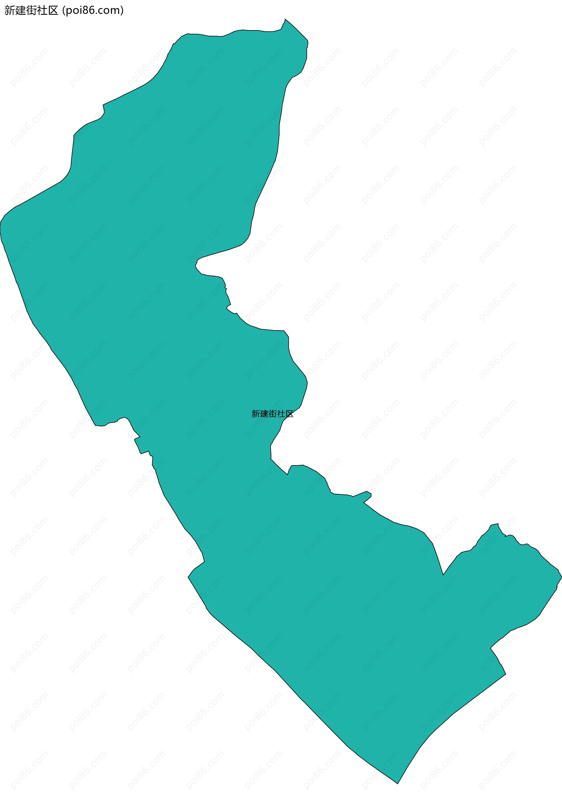 新建街社区边界地图