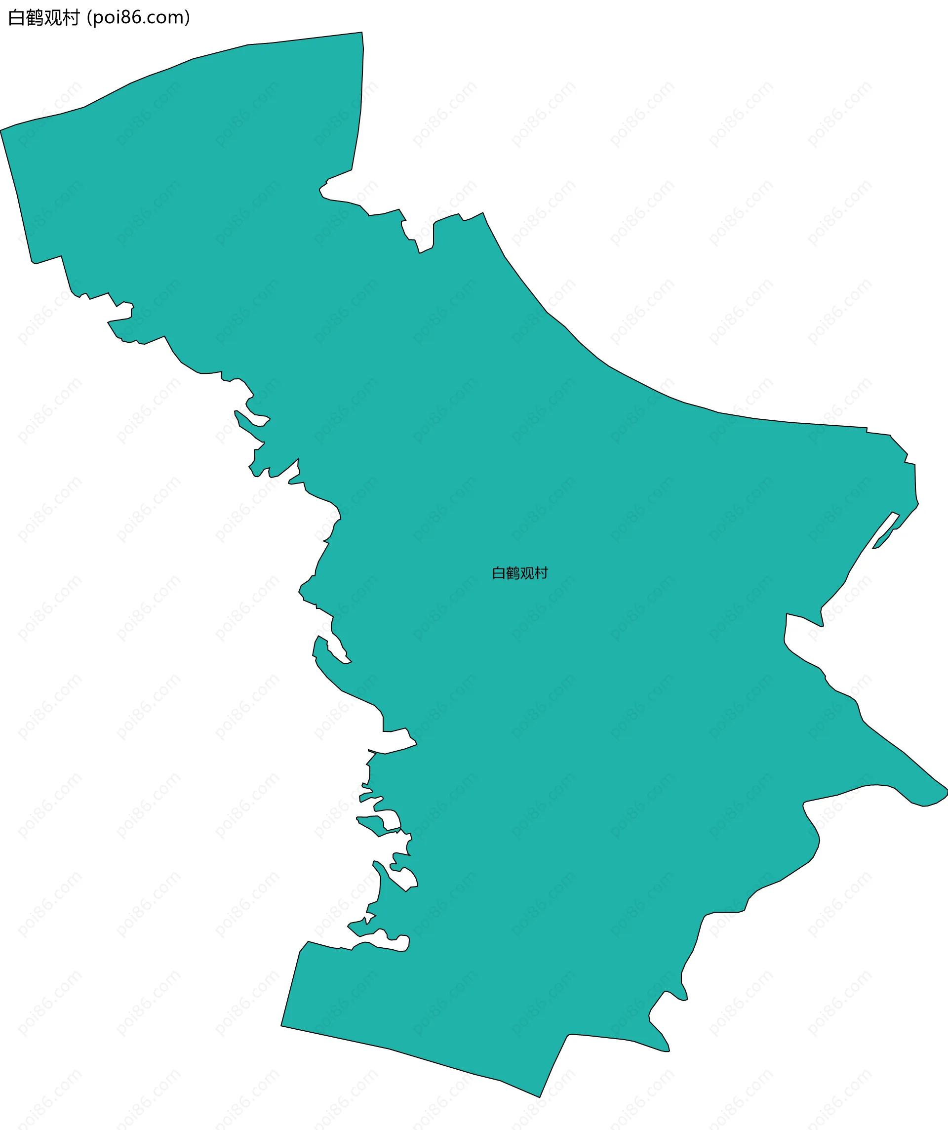 白鹤观村边界地图