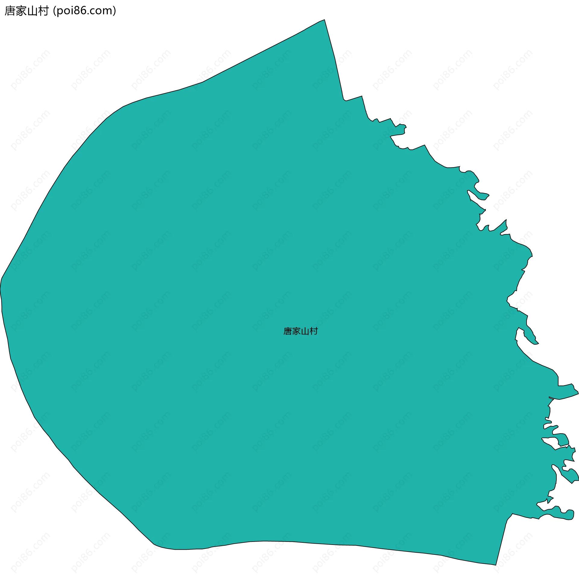 唐家山村边界地图