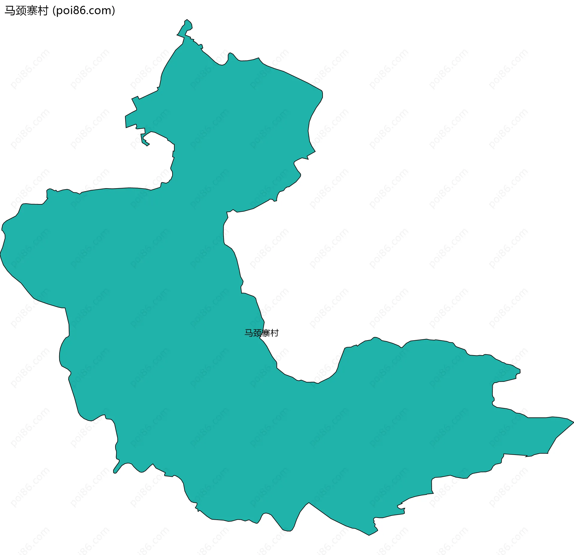 马颈寨村边界地图
