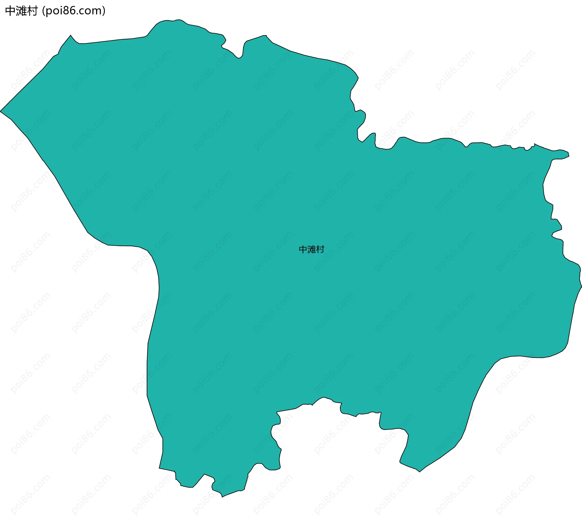 中滩村边界地图