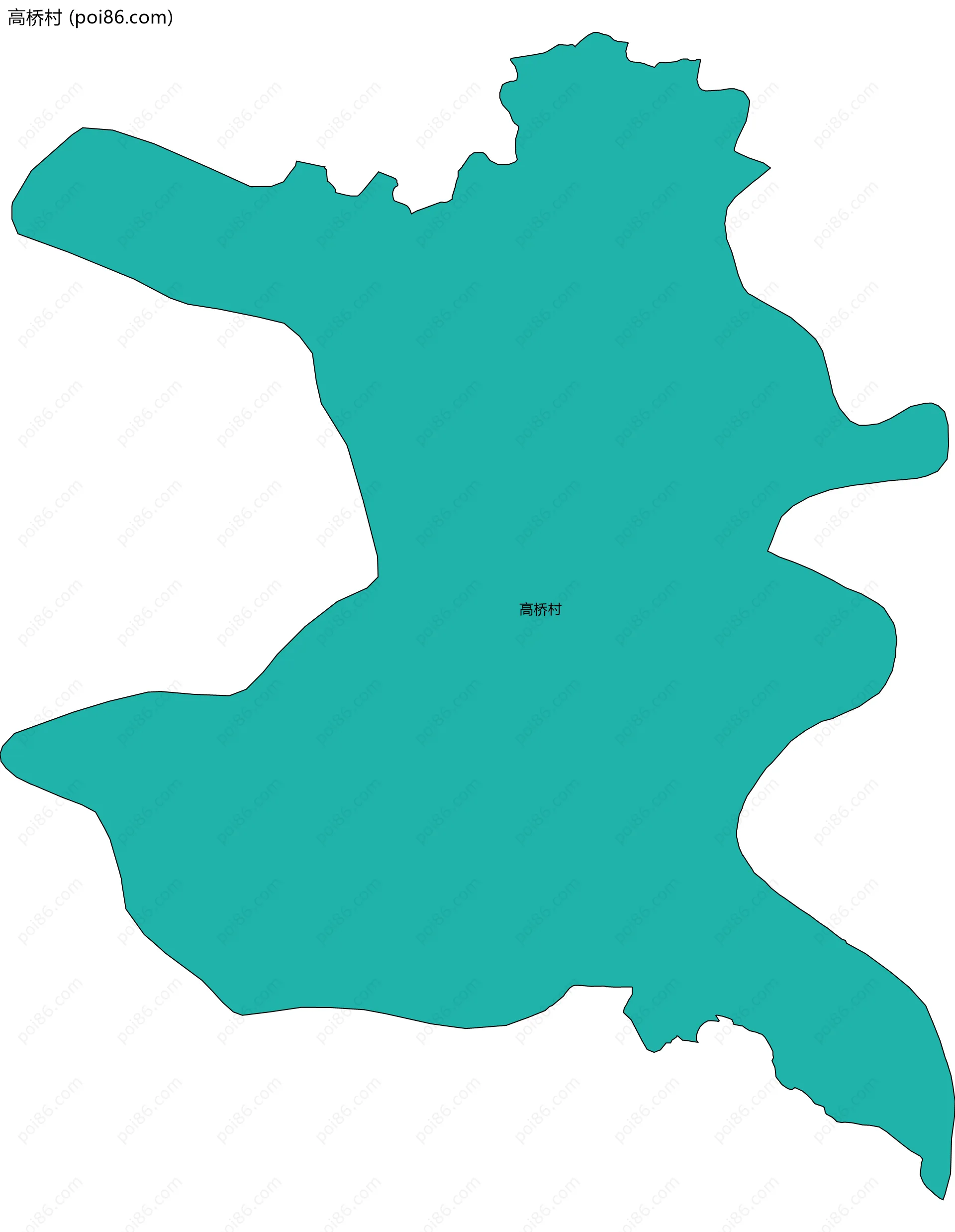 高桥村边界地图