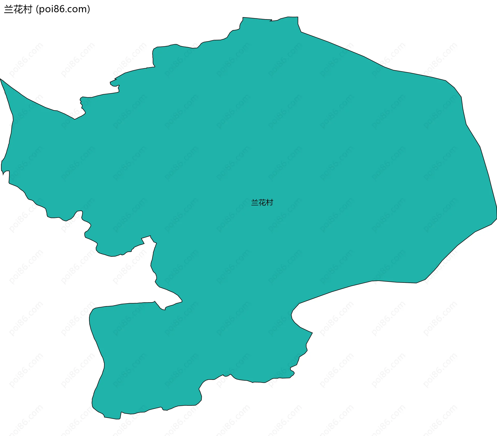兰花村边界地图