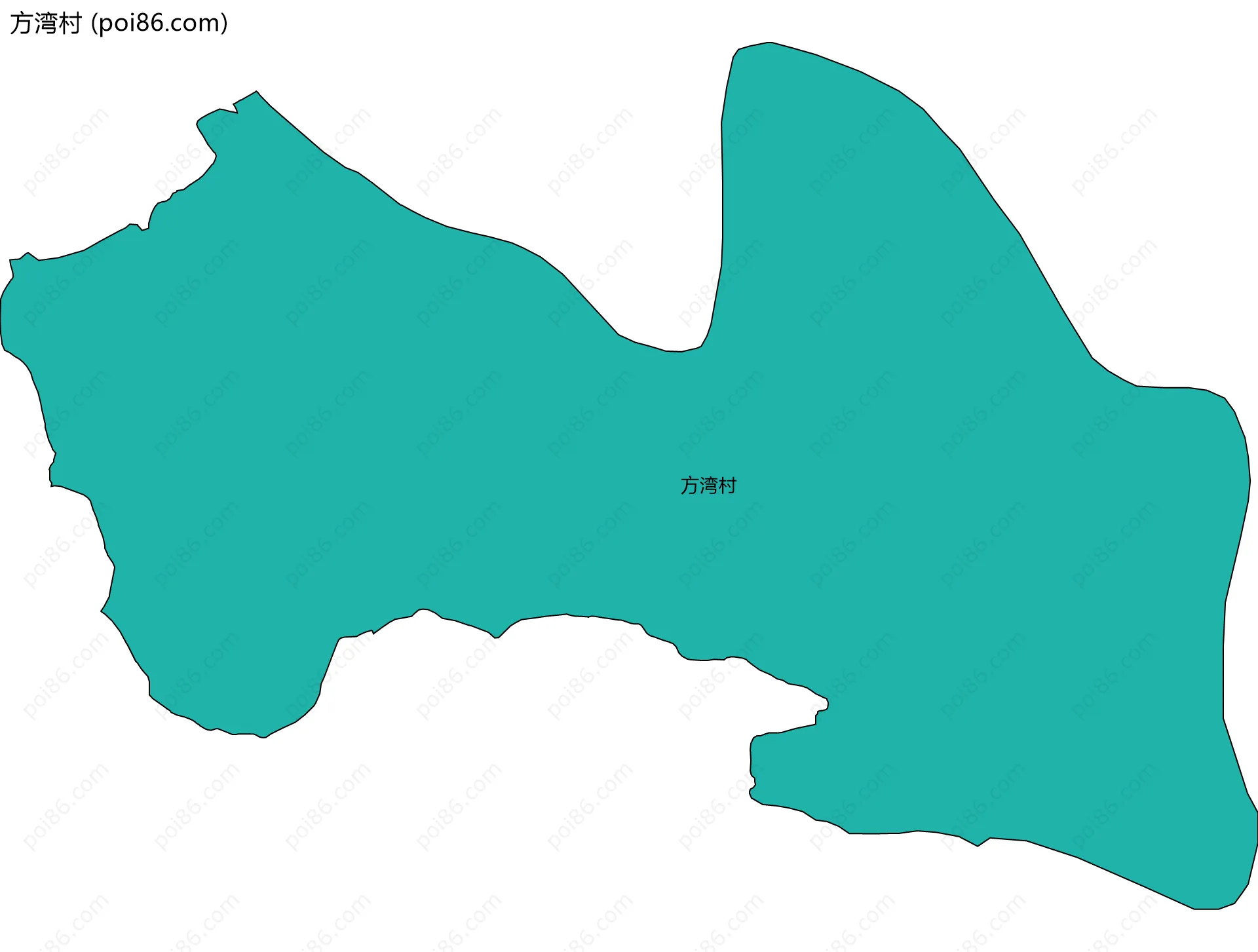 方湾村边界地图