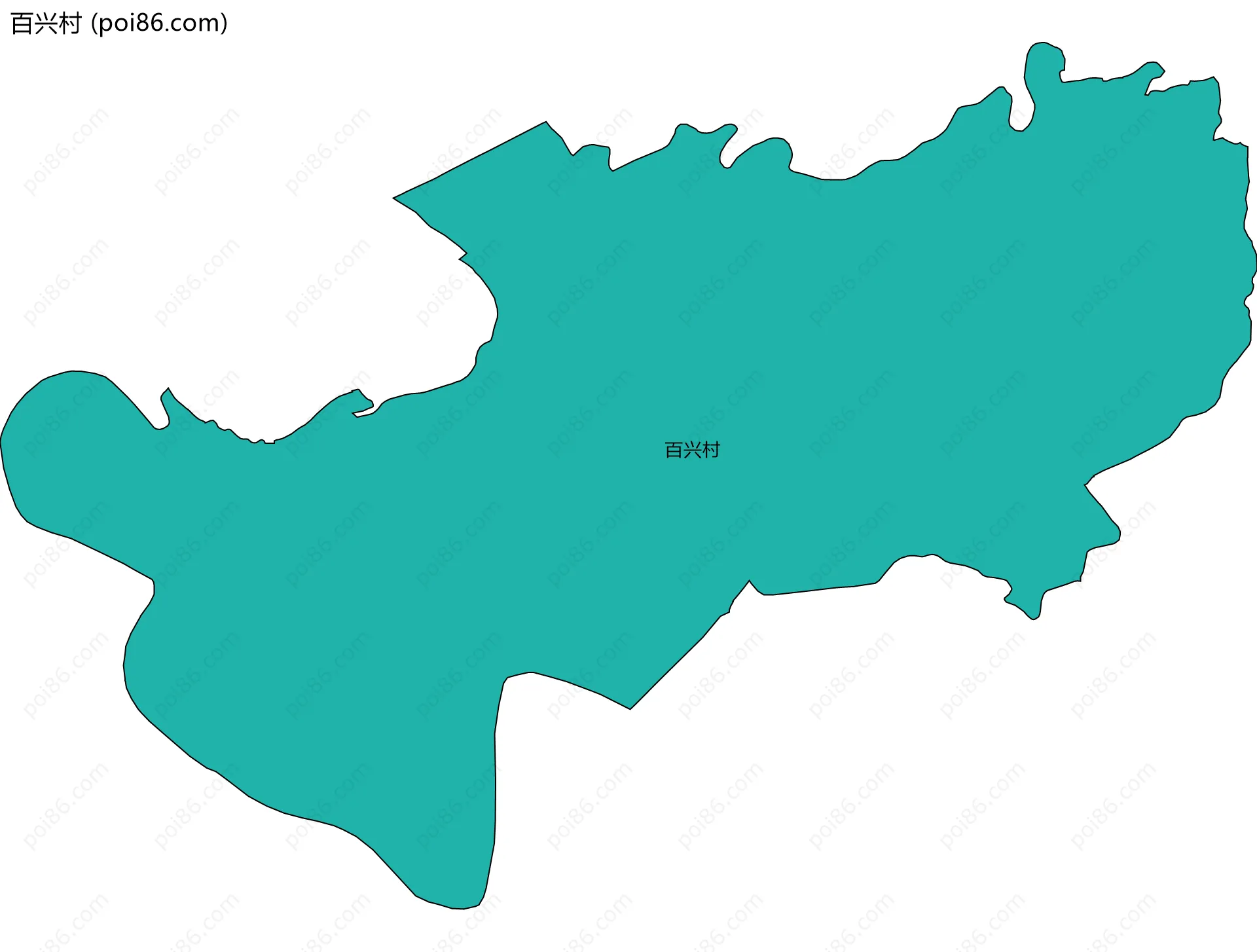 百兴村边界地图