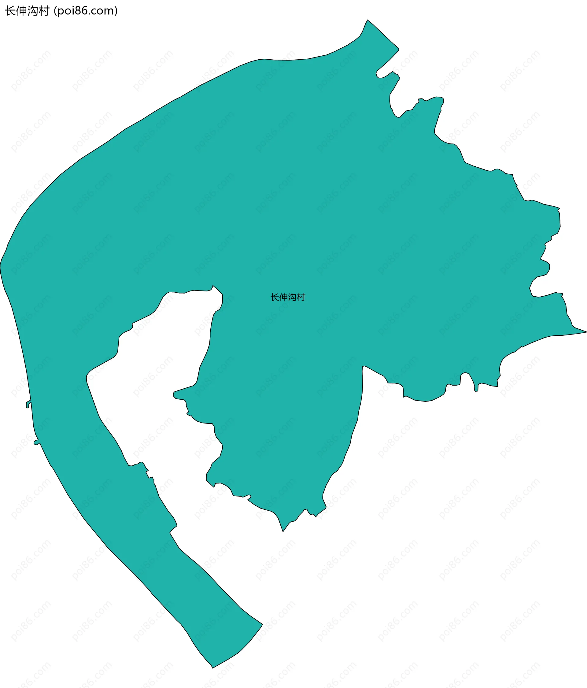 长伸沟村边界地图