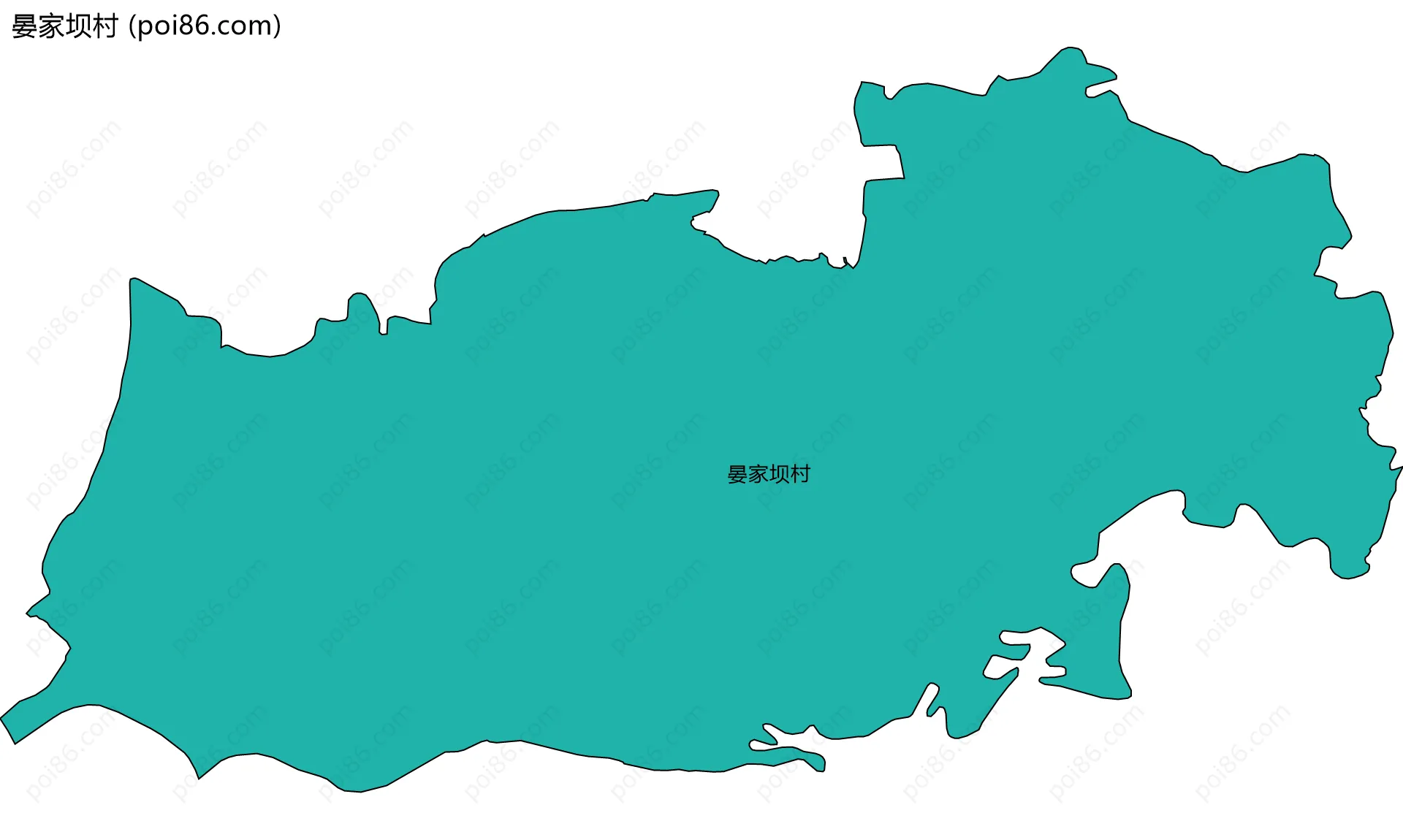 晏家坝村边界地图