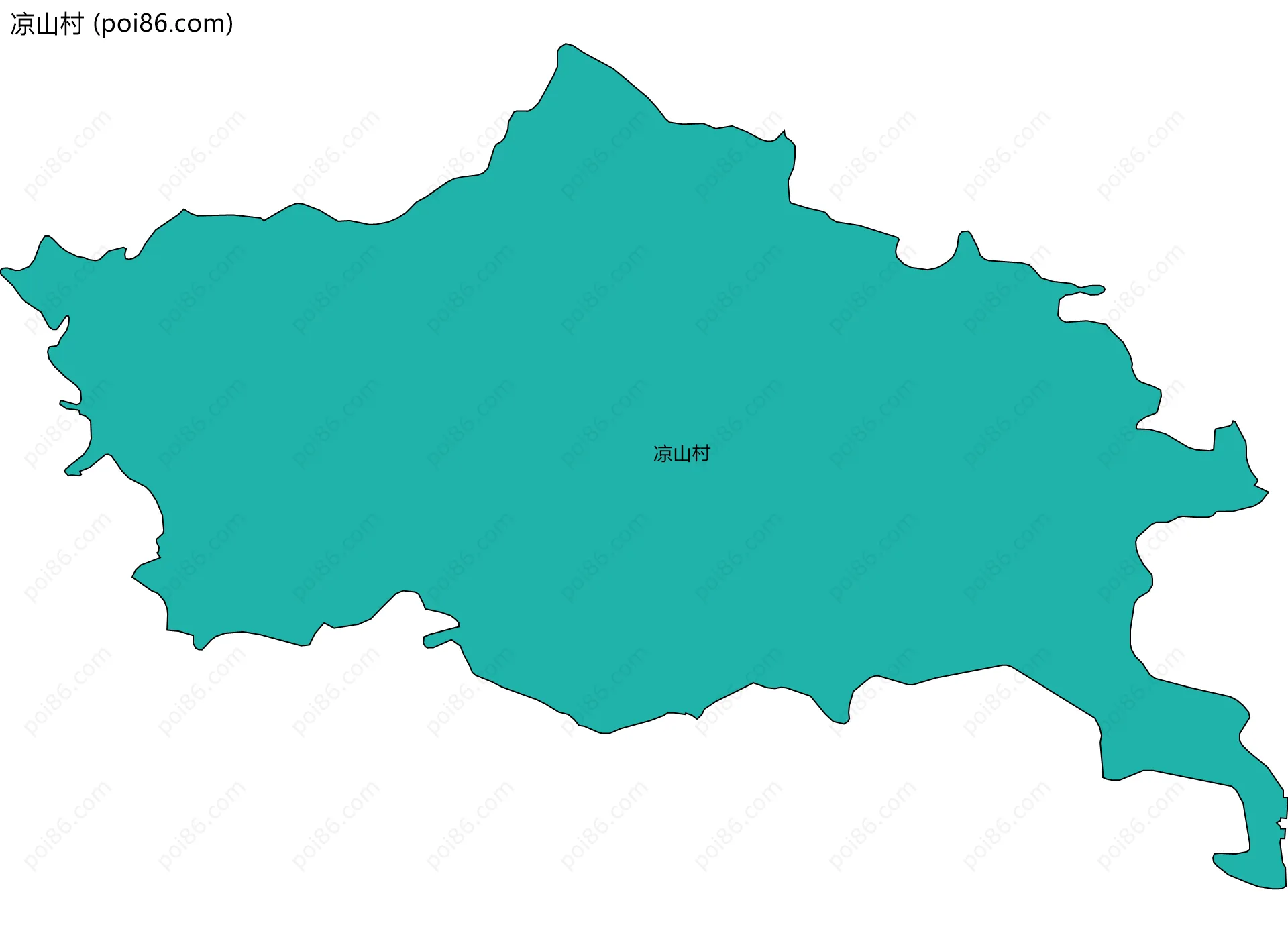凉山村边界地图