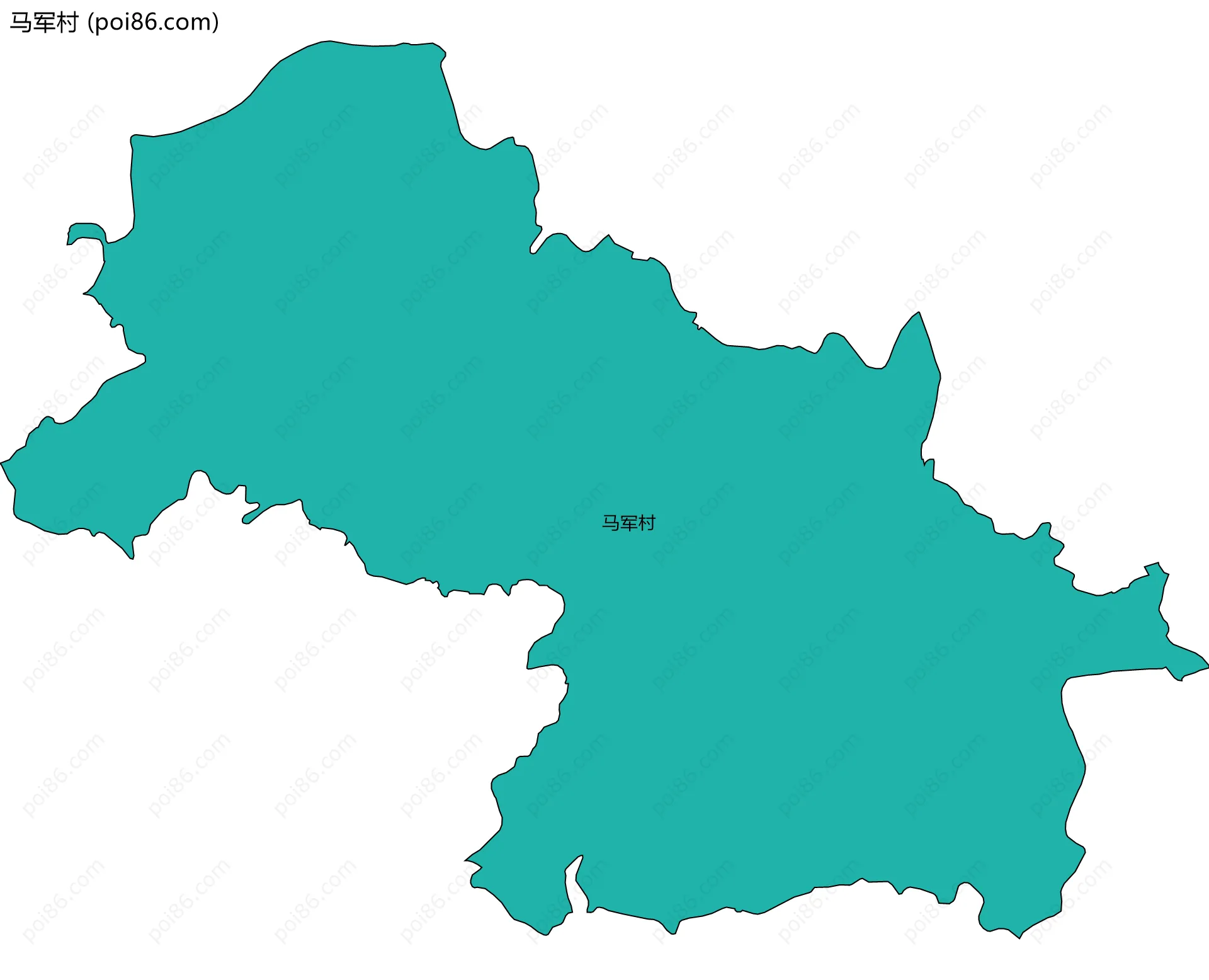 马军村边界地图