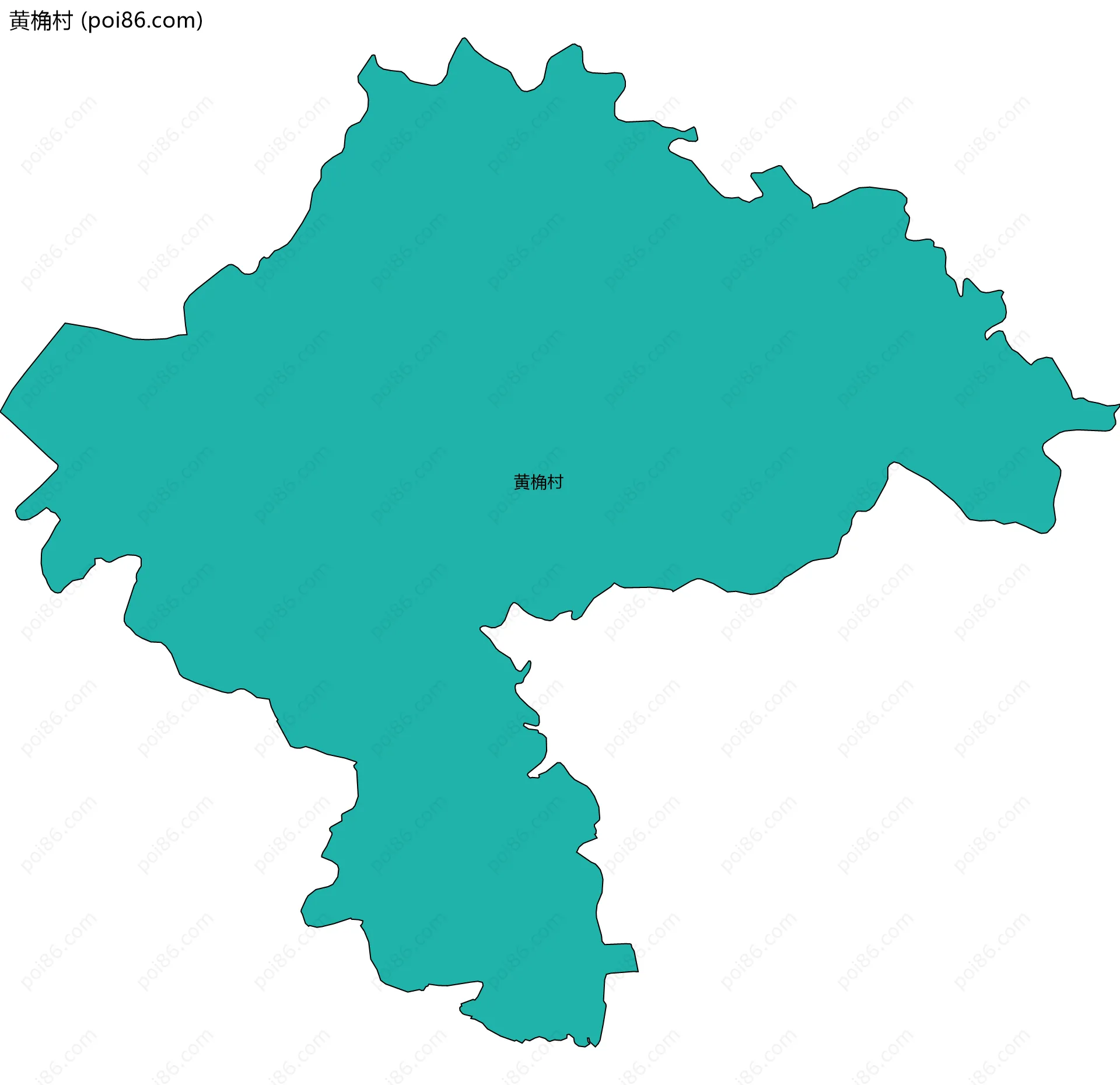 黄桷村边界地图