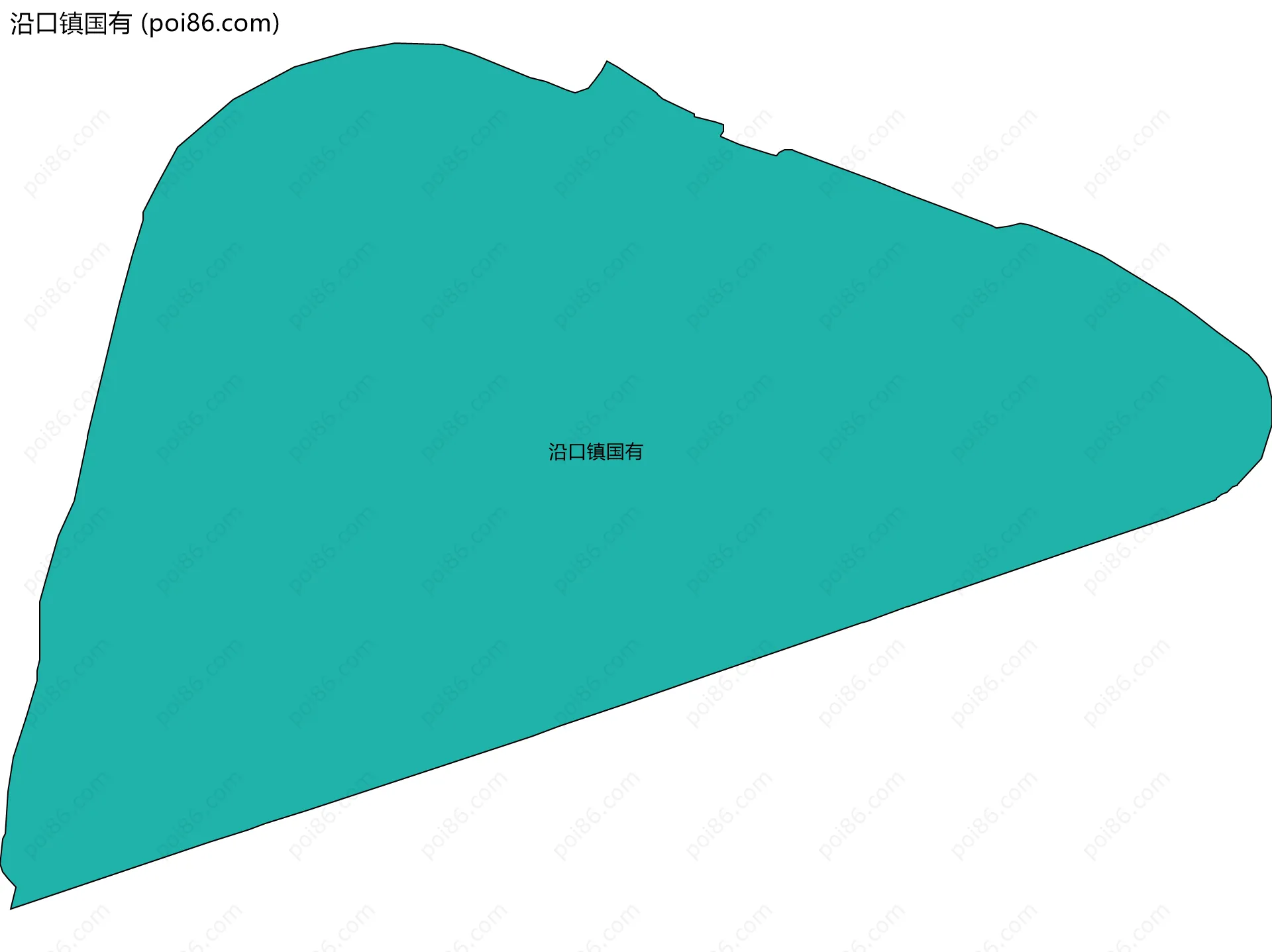 沿口镇国有边界地图