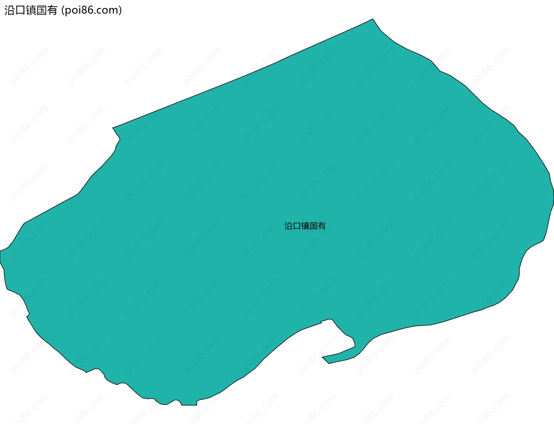 沿口镇国有边界地图