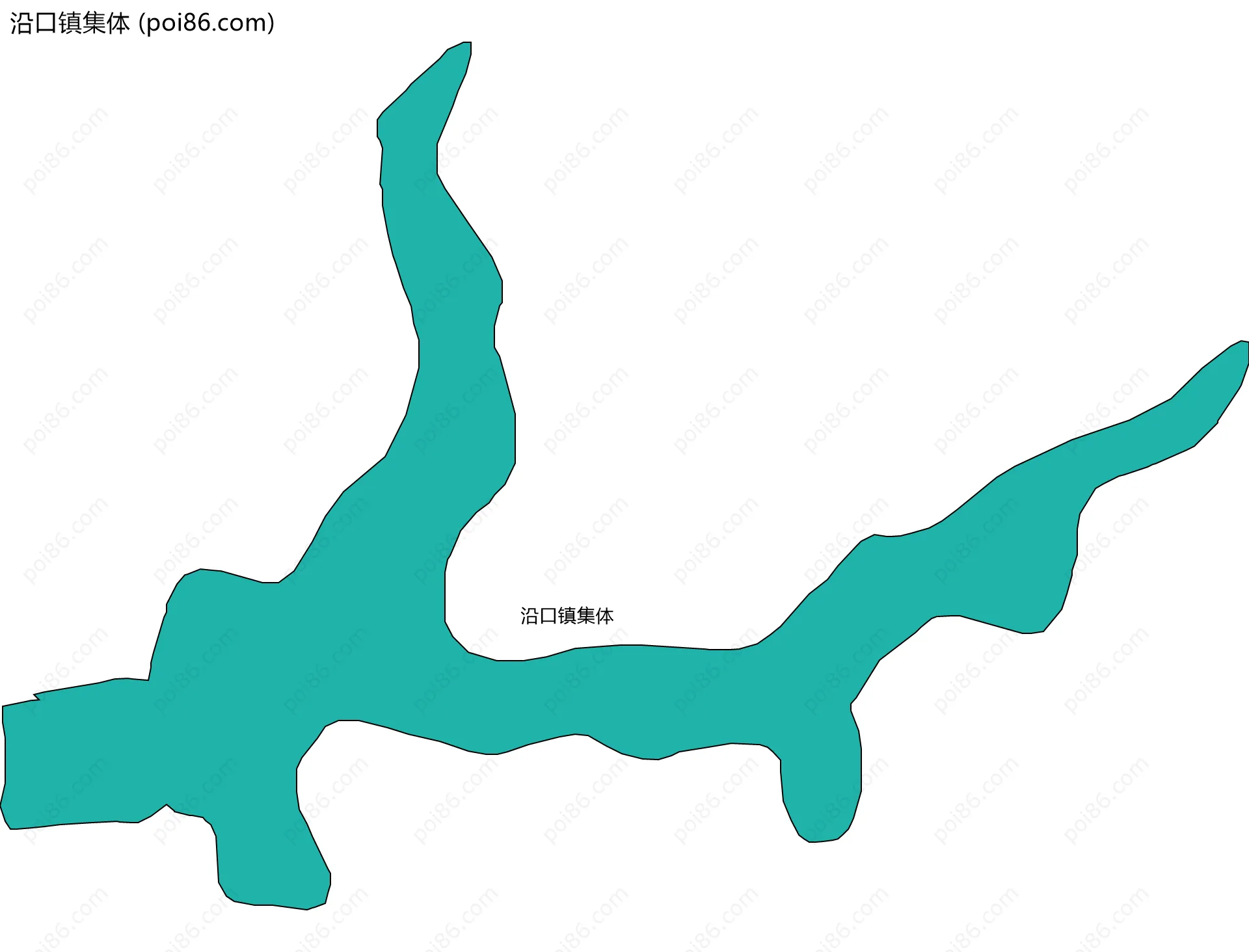 沿口镇集体边界地图