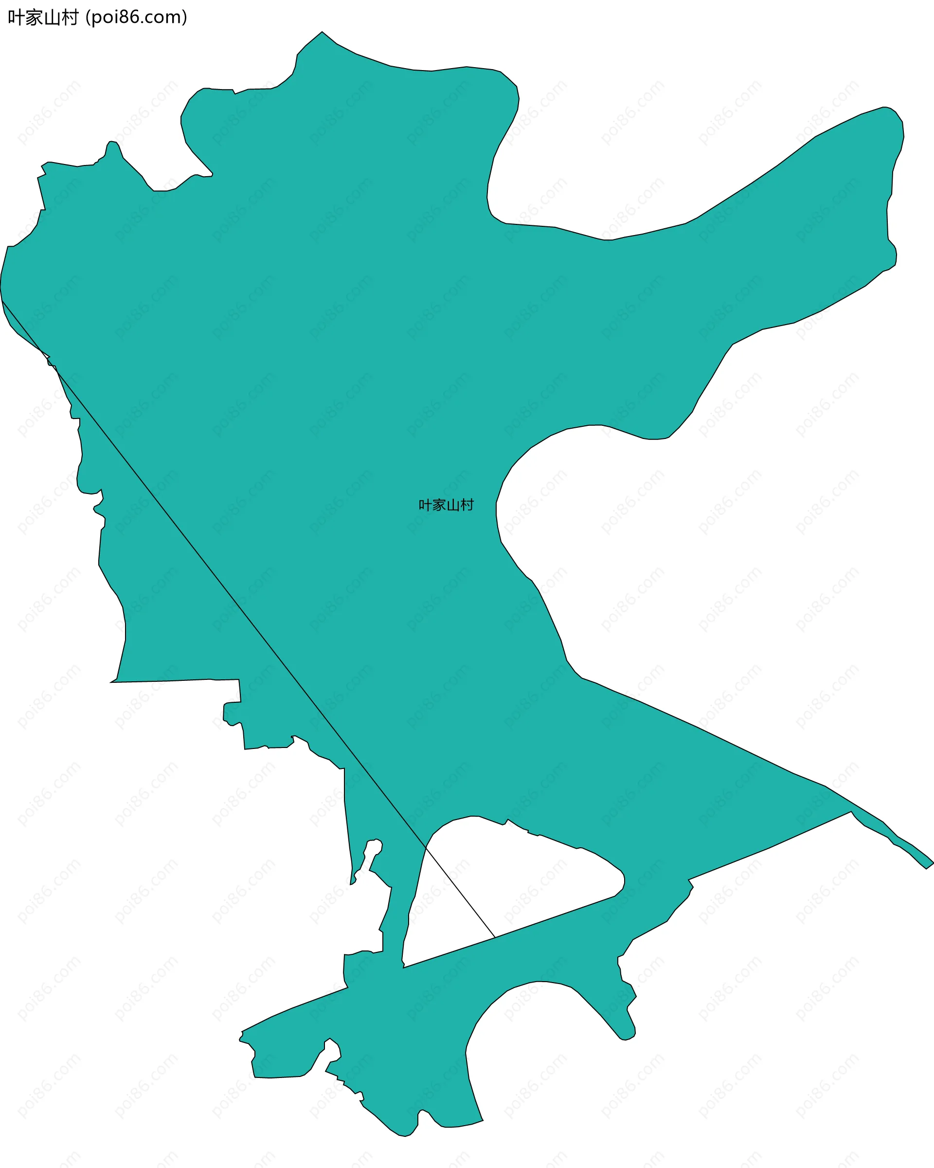 叶家山村边界地图