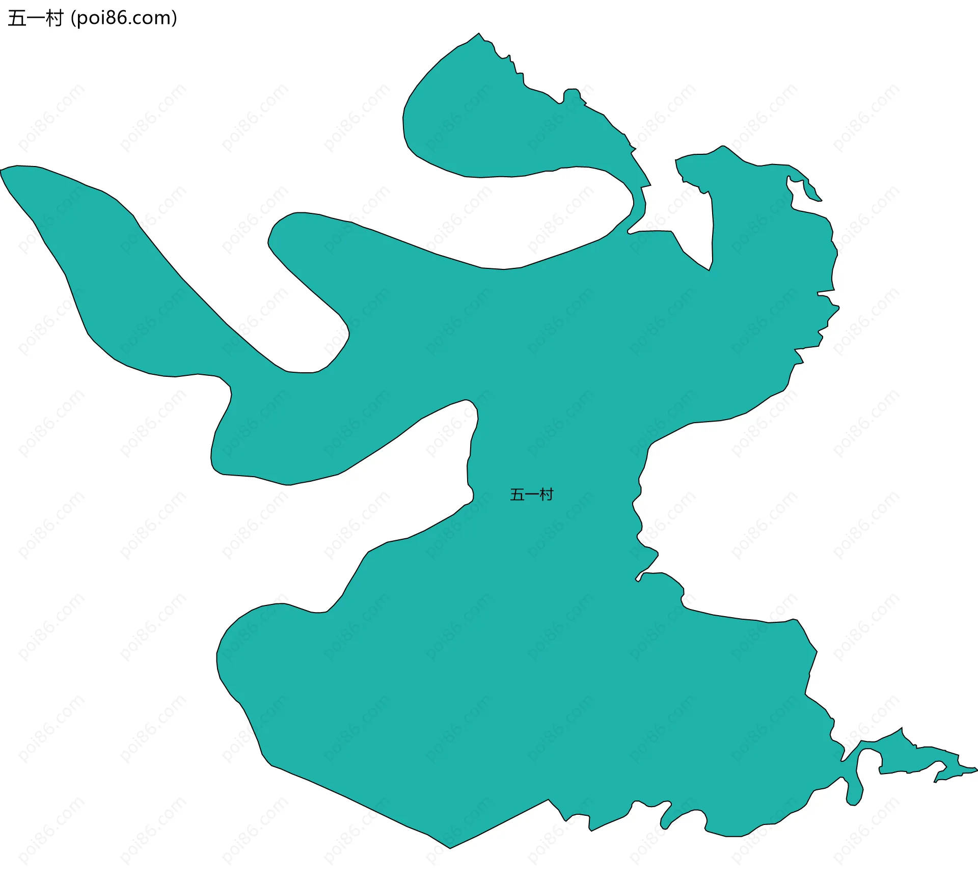 五一村边界地图