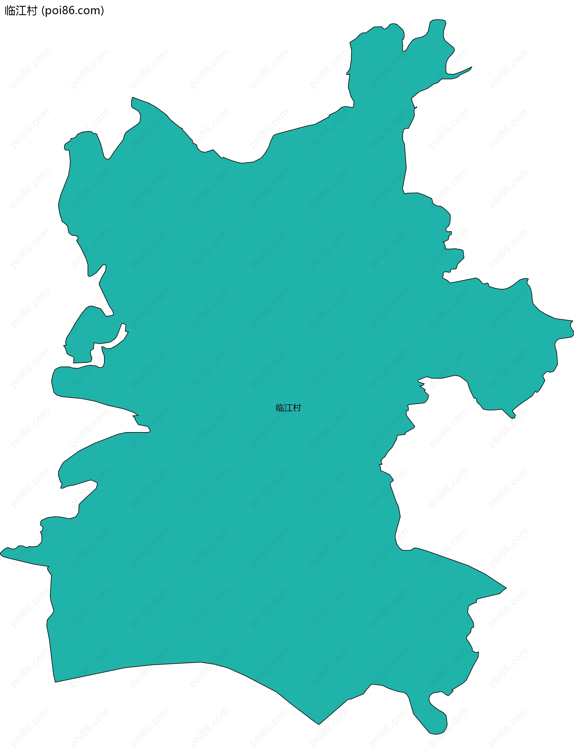 临江村边界地图