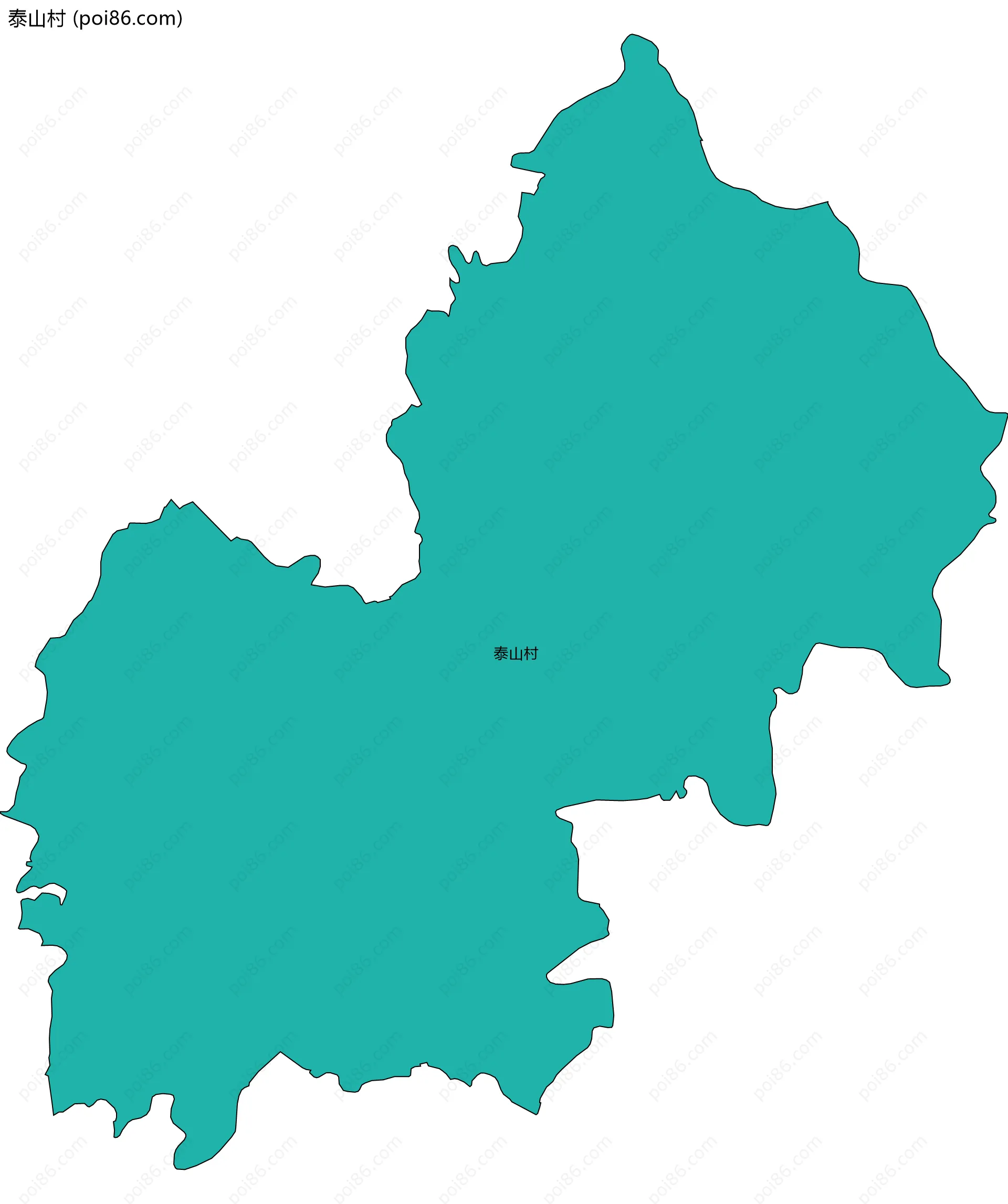 泰山村边界地图