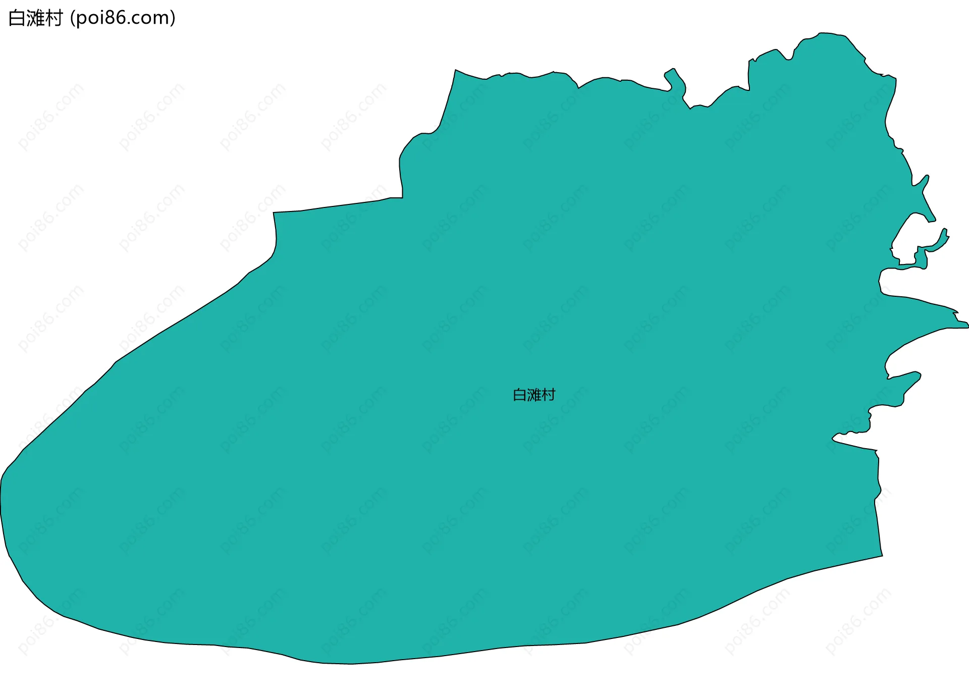 白滩村边界地图