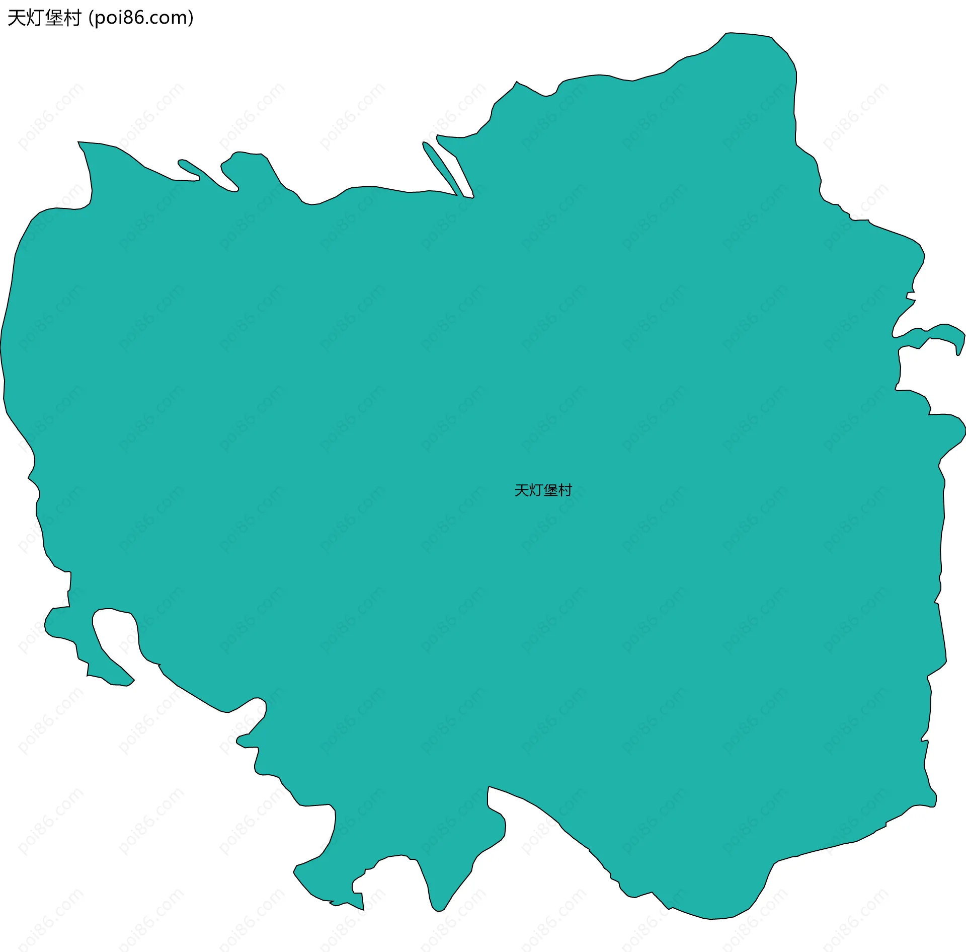 天灯堡村边界地图